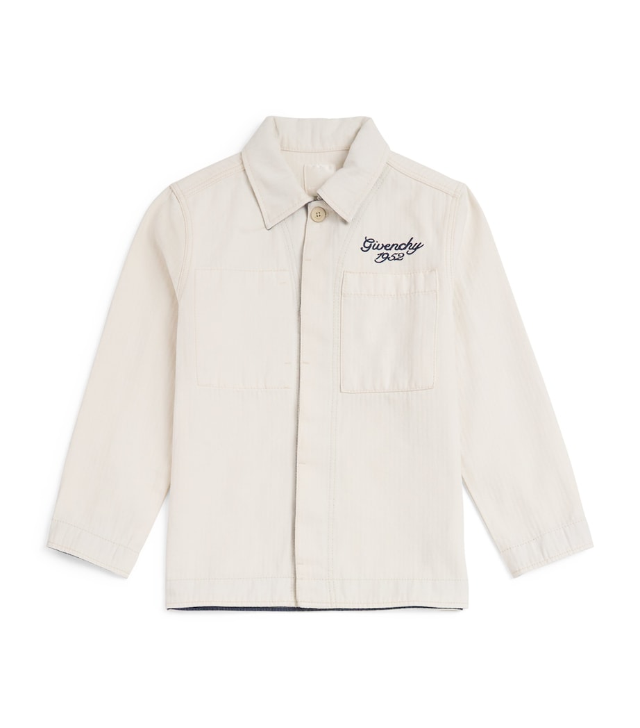 Cotton Embroidered Logo Shirt (4-12+ Years) 21K NEW BEIGE Image 1