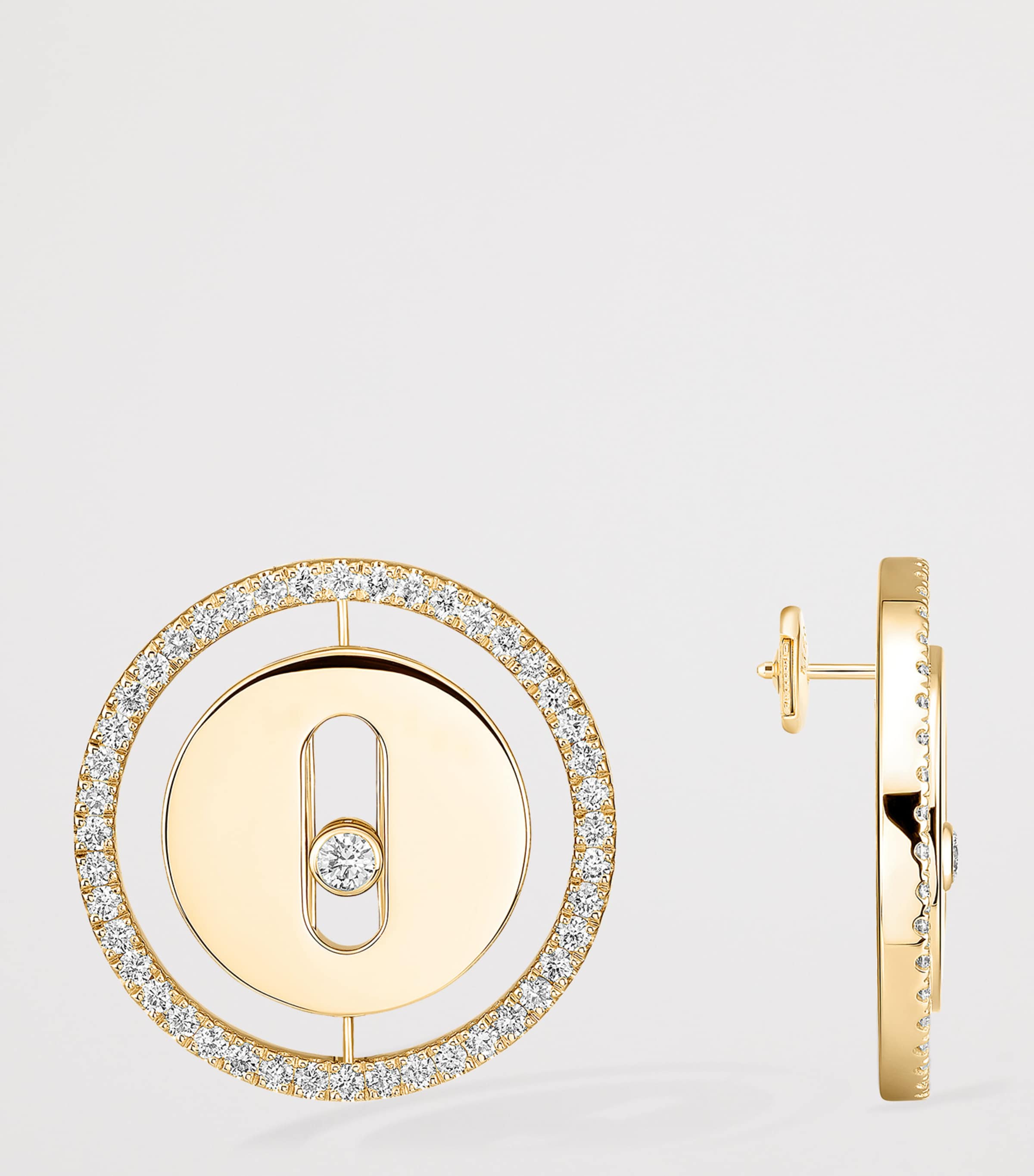 Messika Lucky Move Yellow Gold and Diamond Stud Earrings (0.32ct) Yellow Gold Image 3
