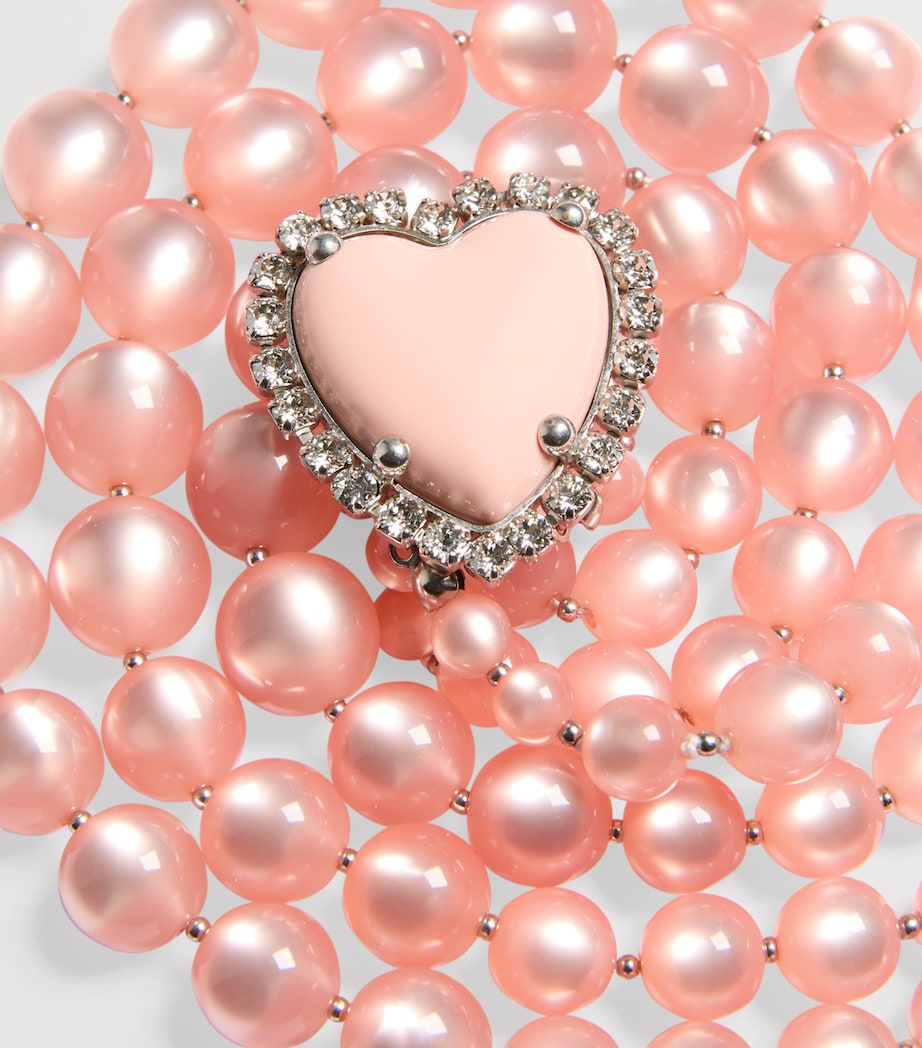 Valentino Garavani Beaded Coeur Hyperbole Layered Necklace Bxm Image 4