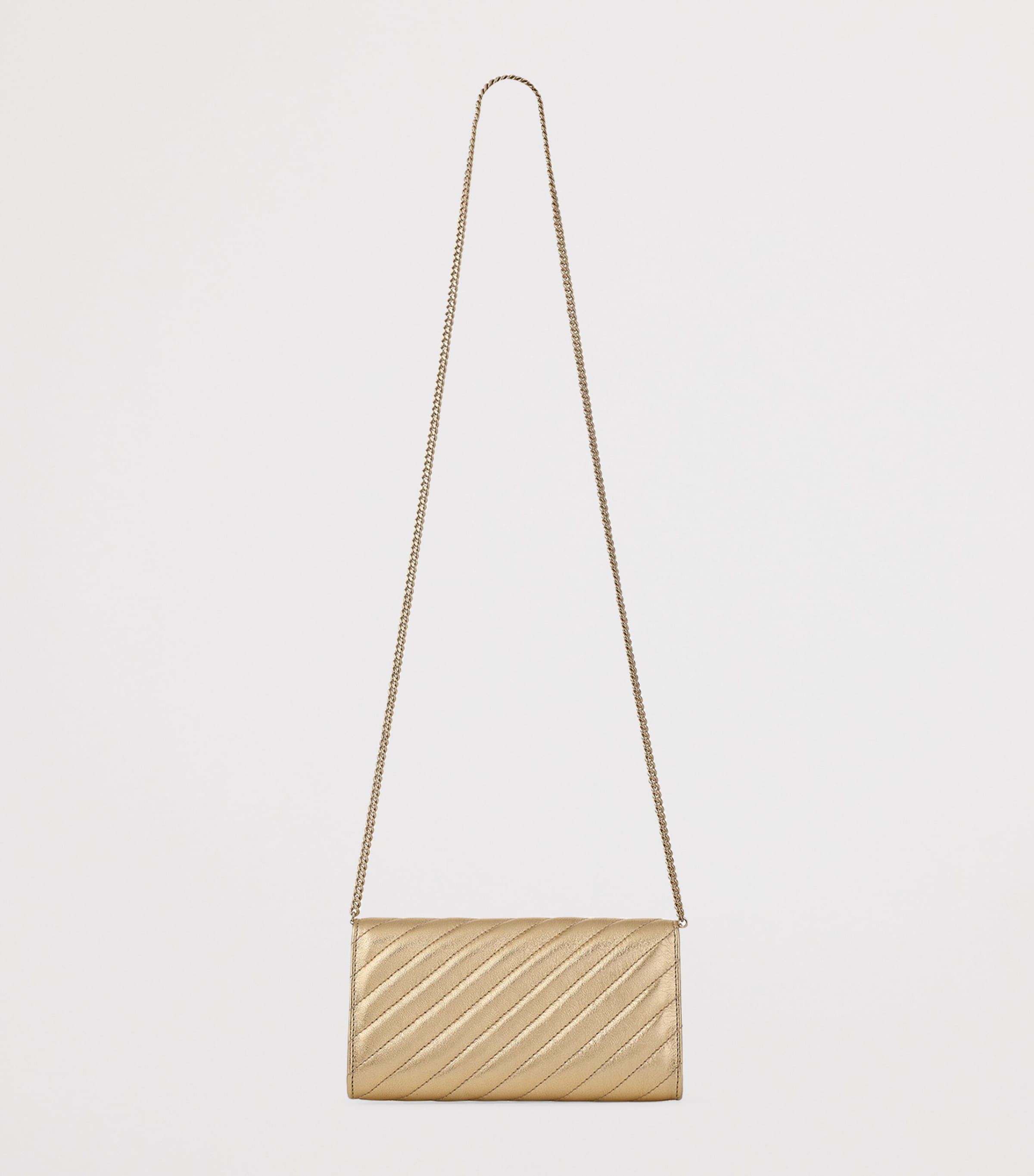 Leather Curve Chain Wallet GOLD/SHINY GOLD Image 4