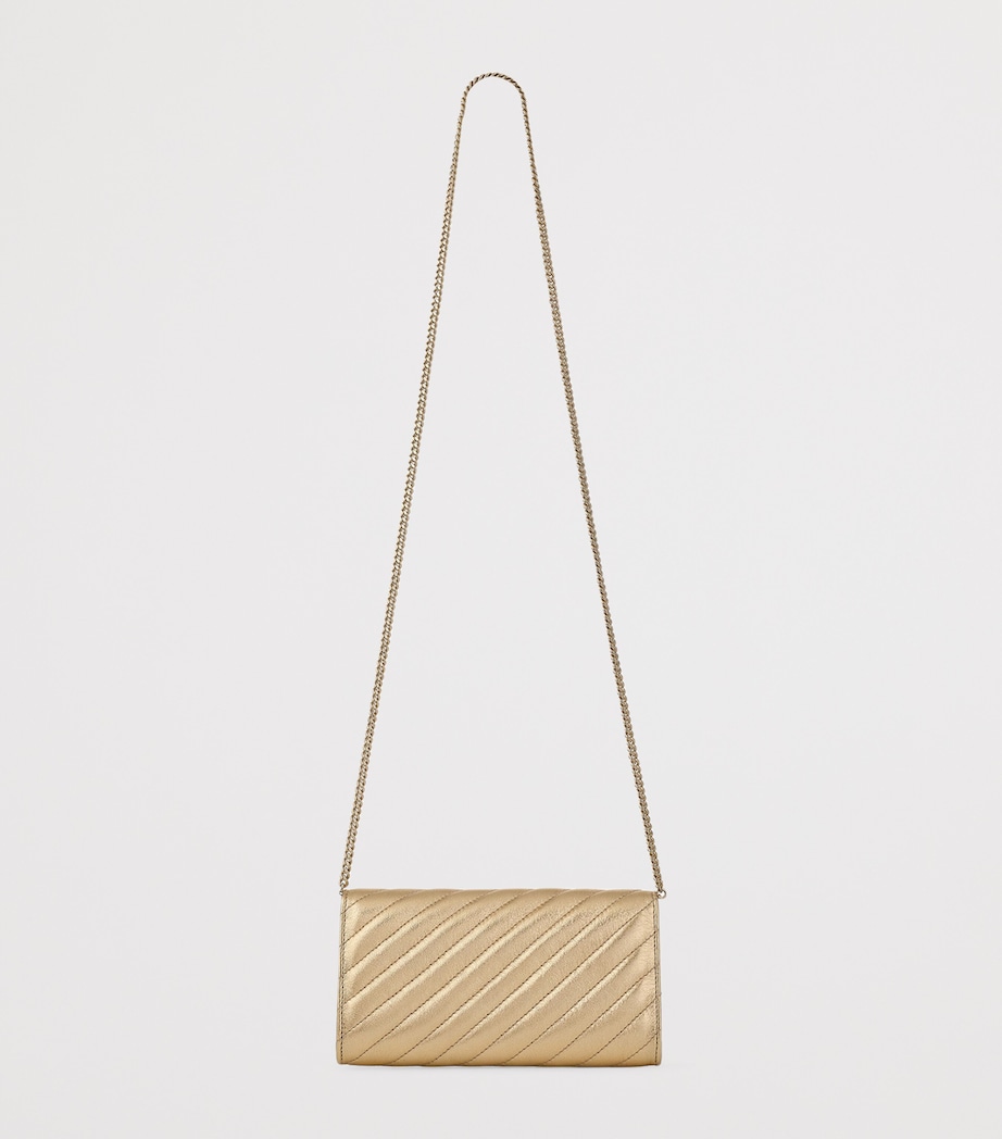 Leather Curve Chain Wallet GOLD/SHINY GOLD Image 4