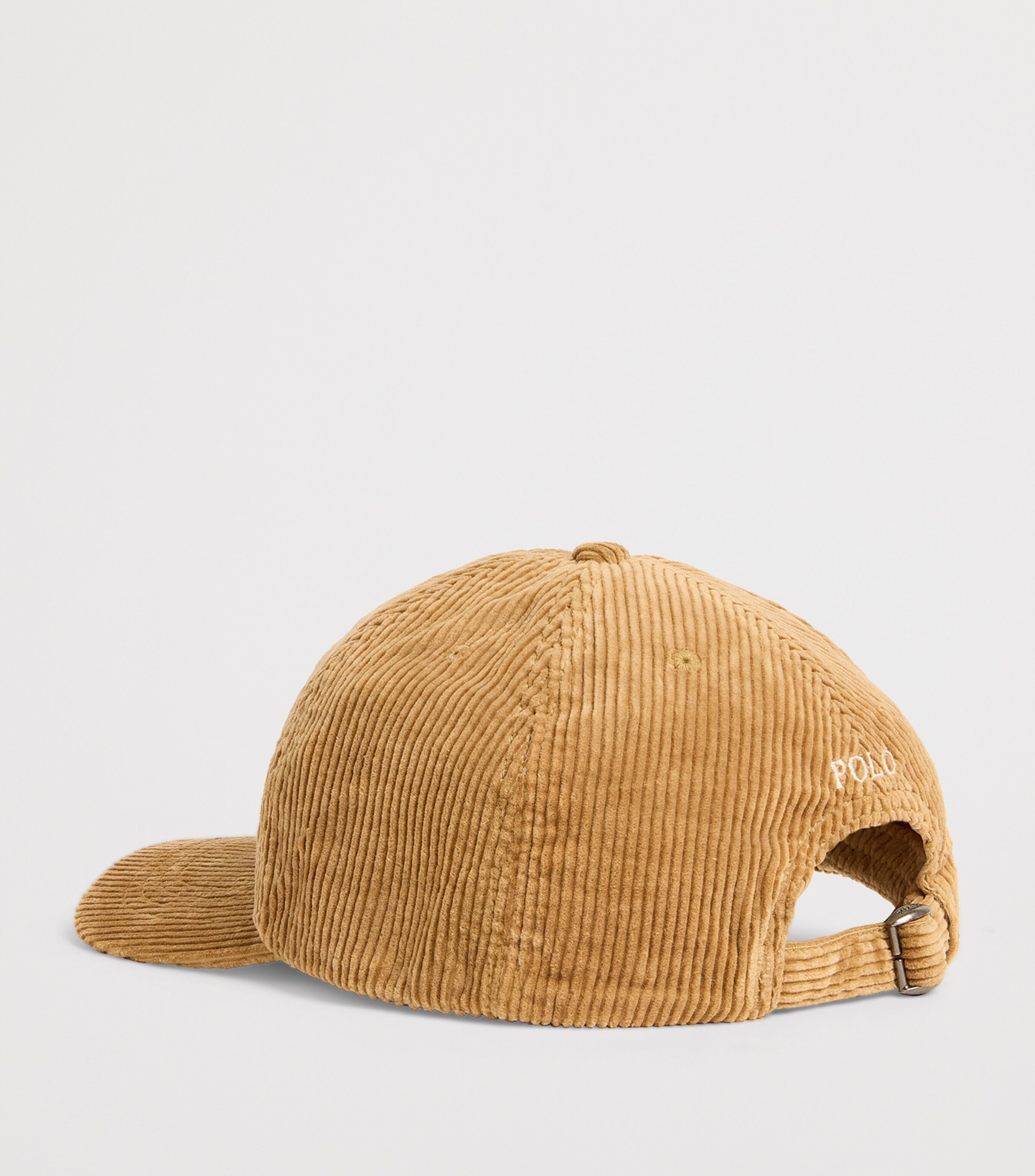Cotton Corduroy Polo Pony Baseball Cap BROWN Image 3
