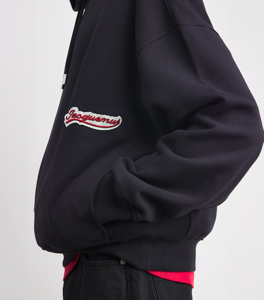 Cotton Logo Hoodie 3GH-VARSITY PAT NAVY Image 6