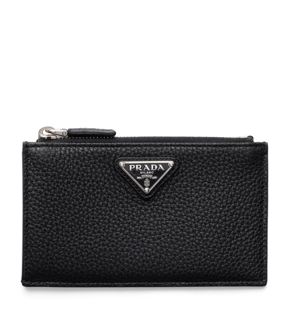 Grained Leather Triangle Card Holder F0002 Image 1