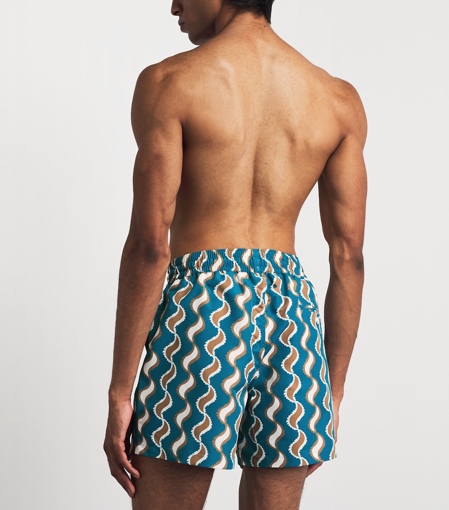 Frescobol Carioca Mens Printed Rio Swim Shorts Teal Image 5