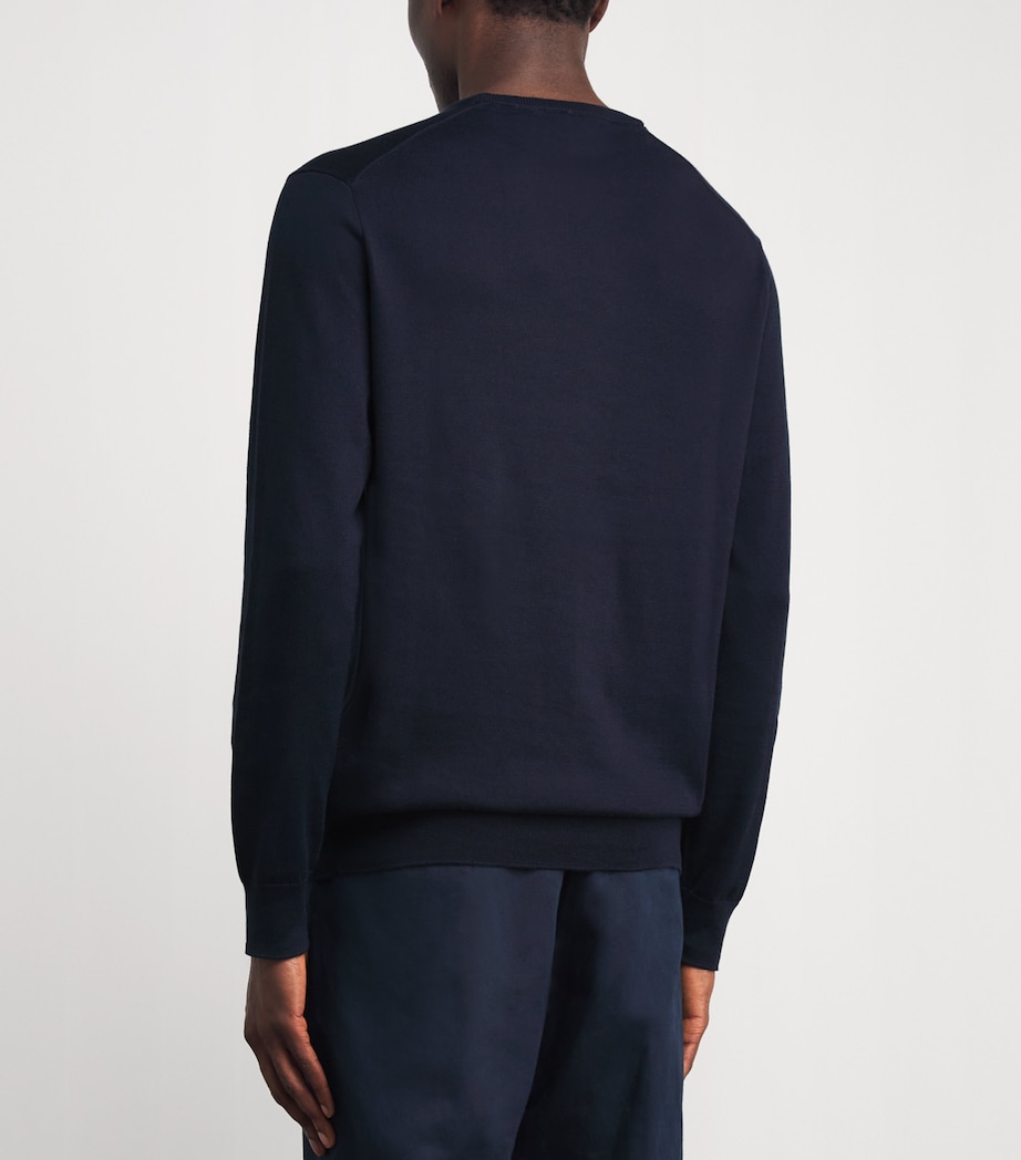 Polo Ralph Lauren Mens Pima Cotton Polo Pony Sweater Hunter Navy Image 5