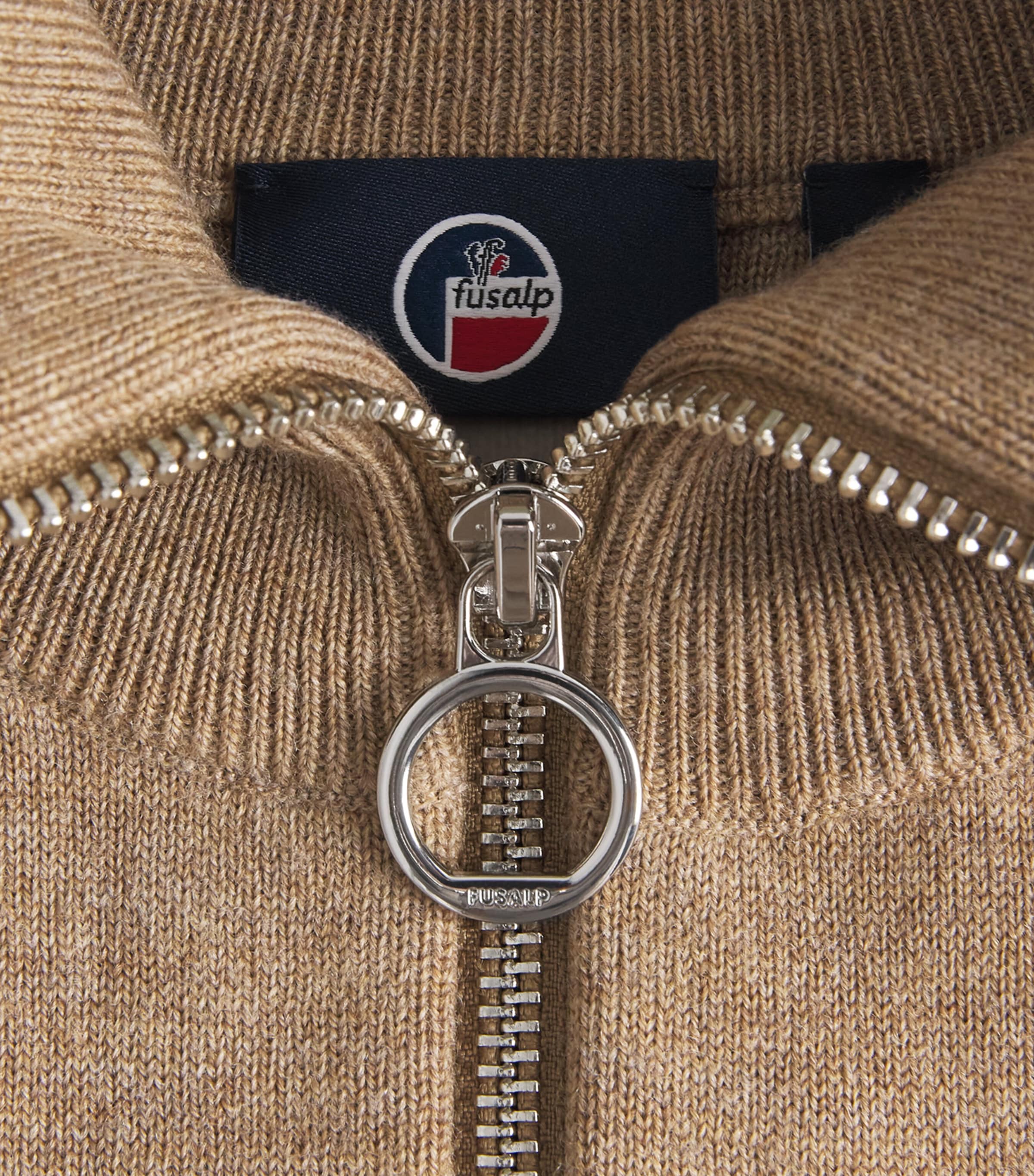 Wool-Blend Zip-Up Benada Sweater 1095CHNO/SOURS/FLCN Image 5