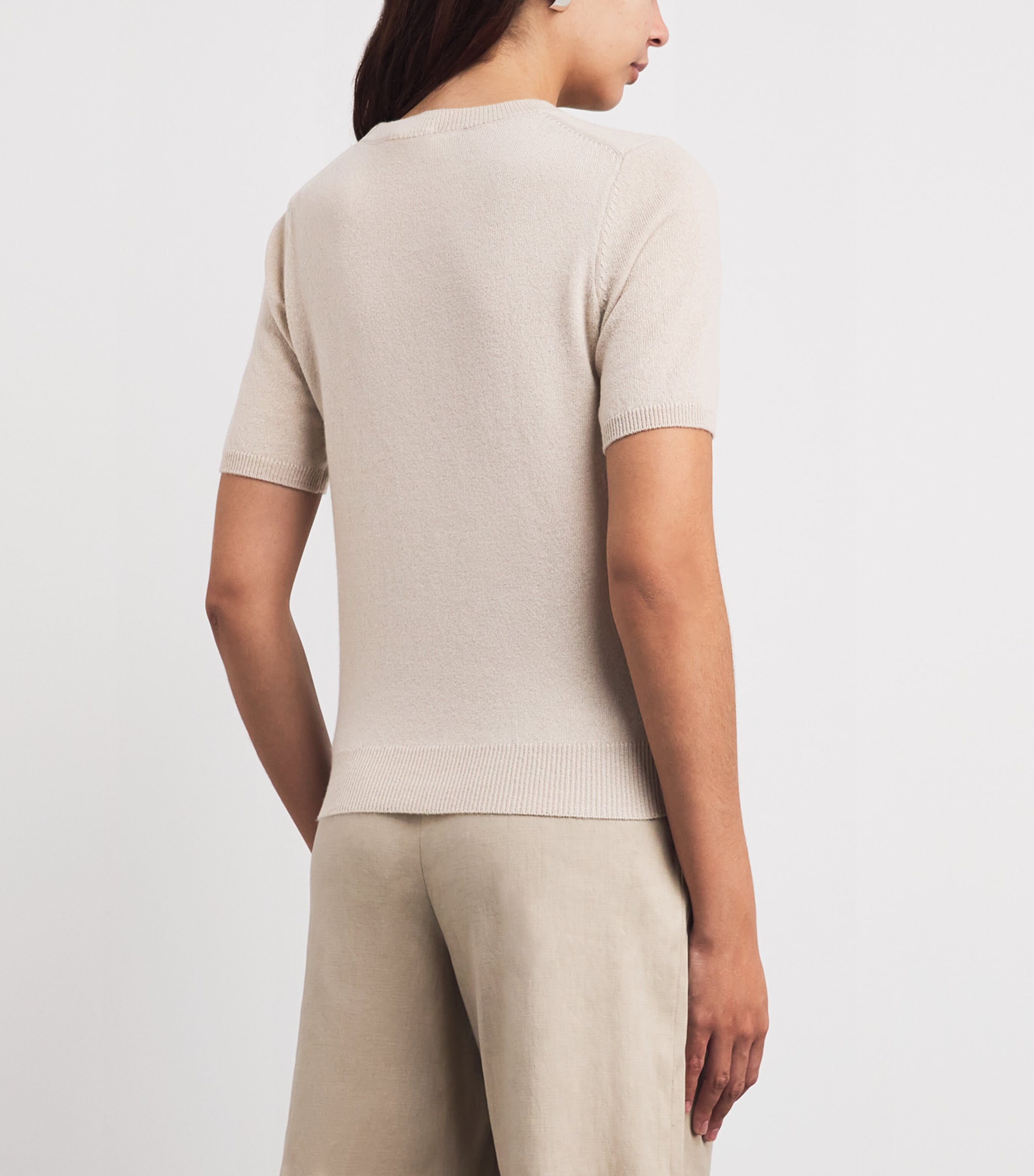 Herskind Womens Cashmere Thora T-Shirt Crème Image 5