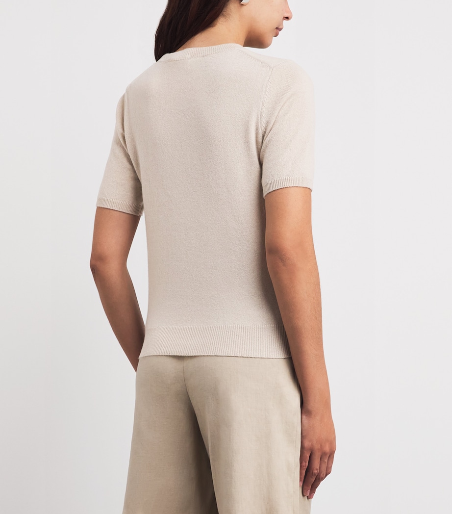 Herskind Womens Cashmere Thora T-Shirt Crème Image 5