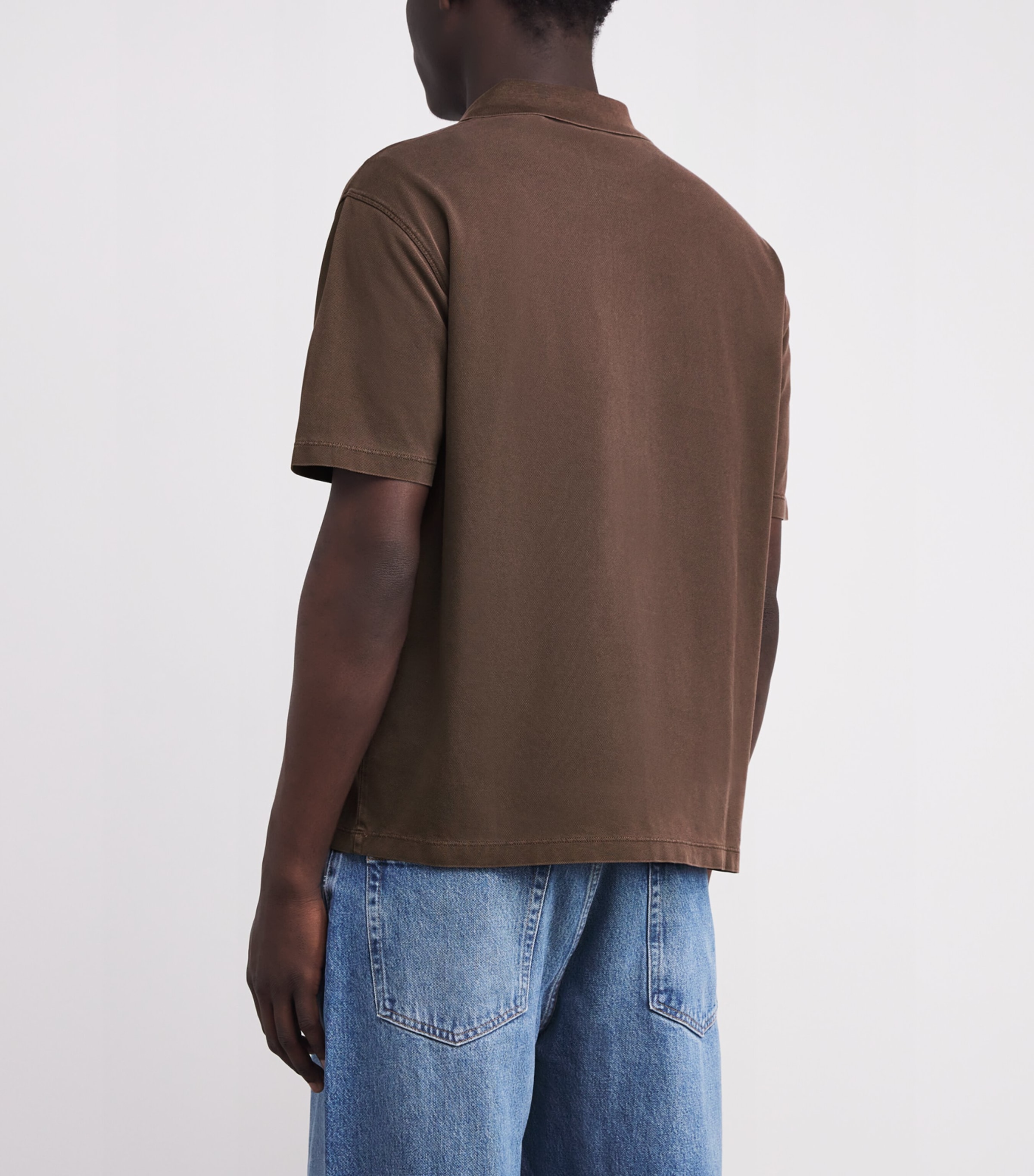 Cotton Piqué Polo Shirt ANTIQUE CAFE Image 4