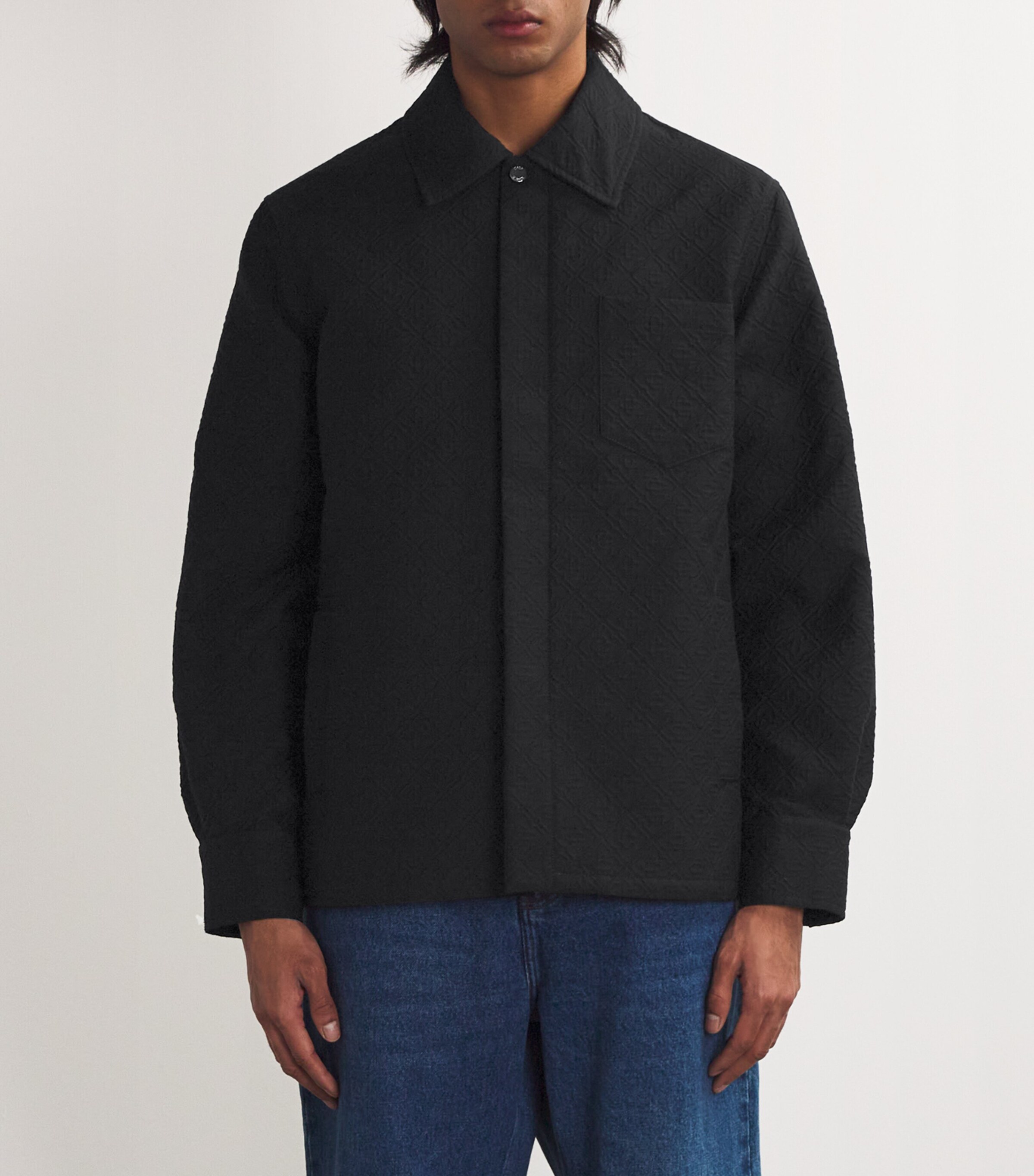 Jacquard Monogram Jacket BLACK Image 3
