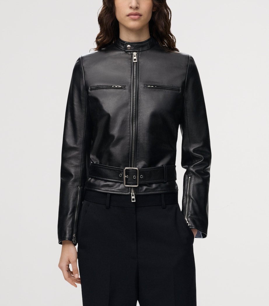 LOEWE Womens Biker Jacket Black Image 3