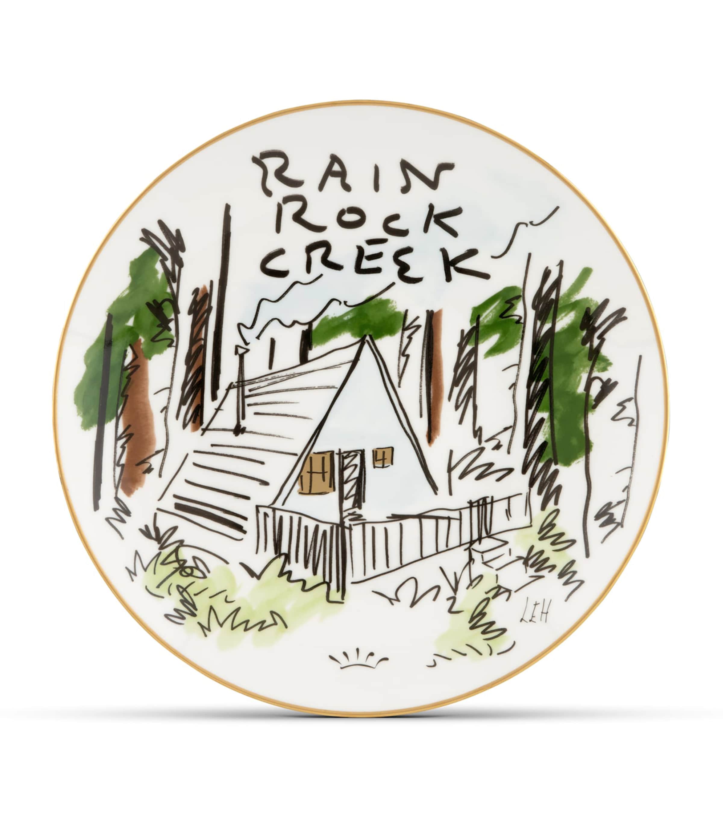 x Luke Edward Hall Rain Rock Creek Decorative Plate (27cm) G00132000 Image 1