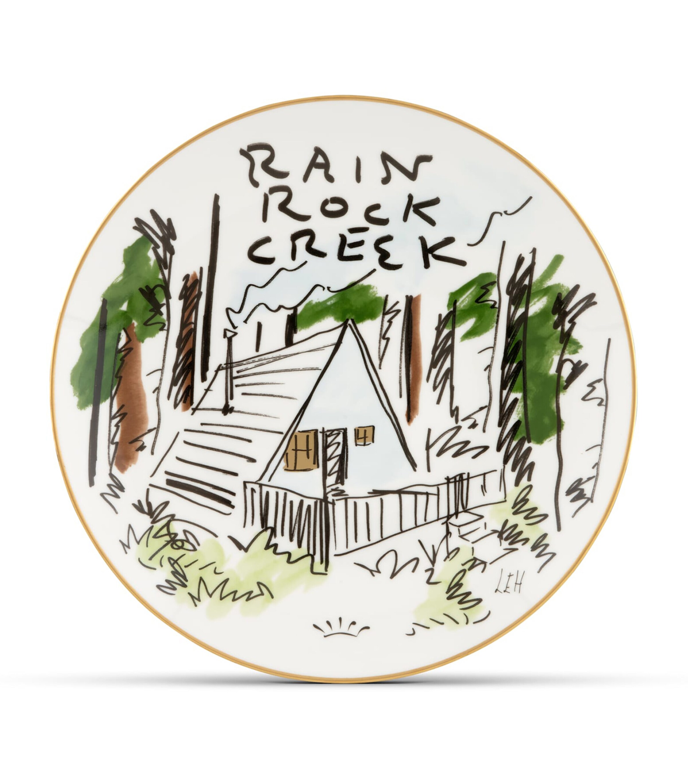 GINORI 1735 x Luke Edward Hall Rain Rock Creek Decorative Plate (27cm) | Home New In | Home Accessories | Decorative Plates & Bowls