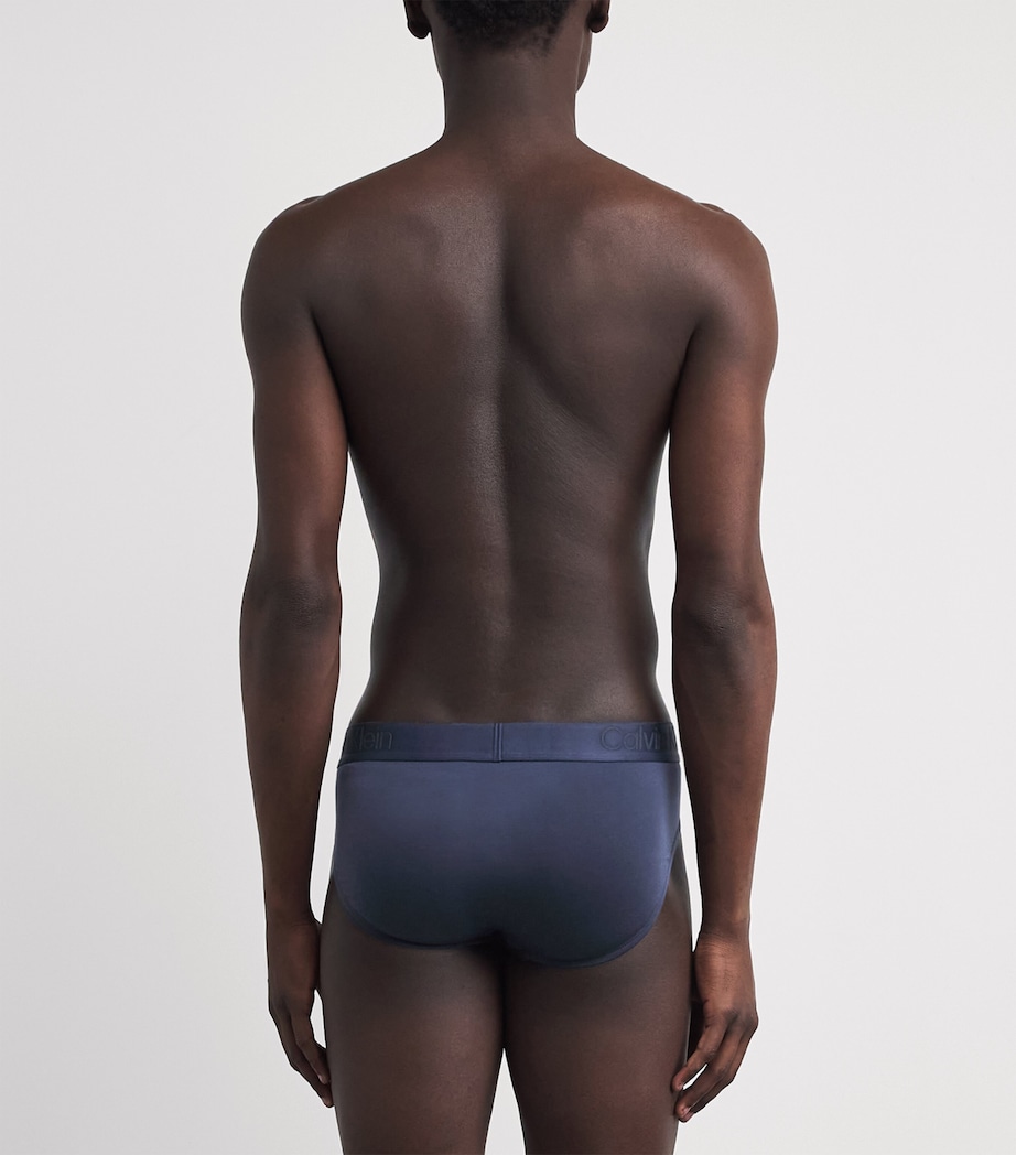 Calvin Klein Mens Hip Briefs (Pack of 3) Se/blu/blk Image 3