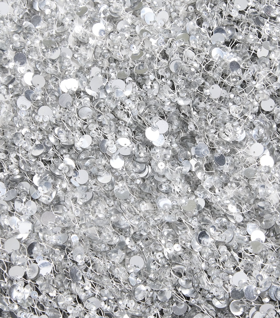 Sequinned Fishtail Midi Dress 042 SILVER Image 5