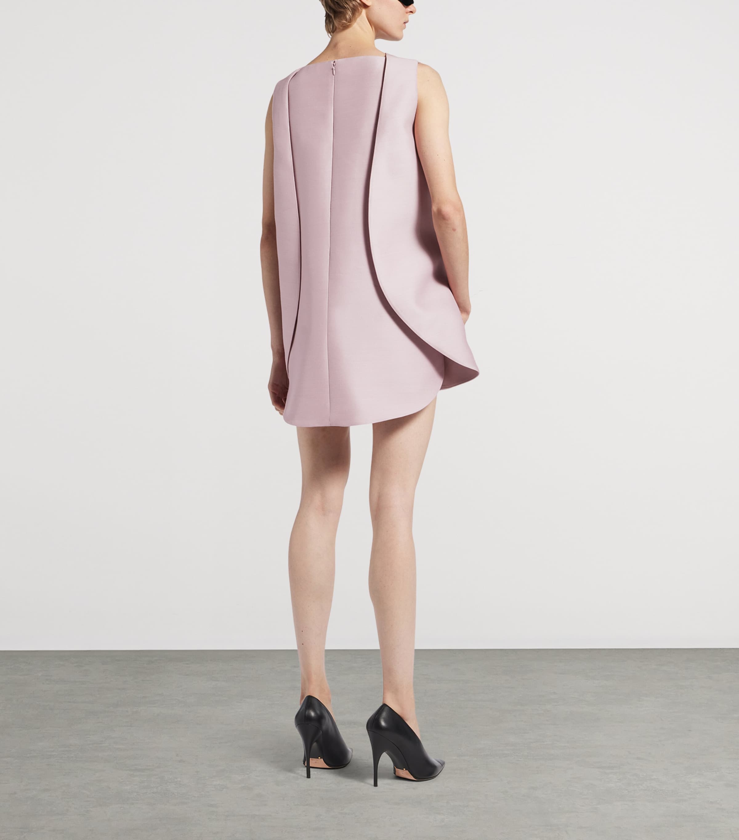 Balenciaga Womens Wool-Silk A-Line Mini Dress Image 3