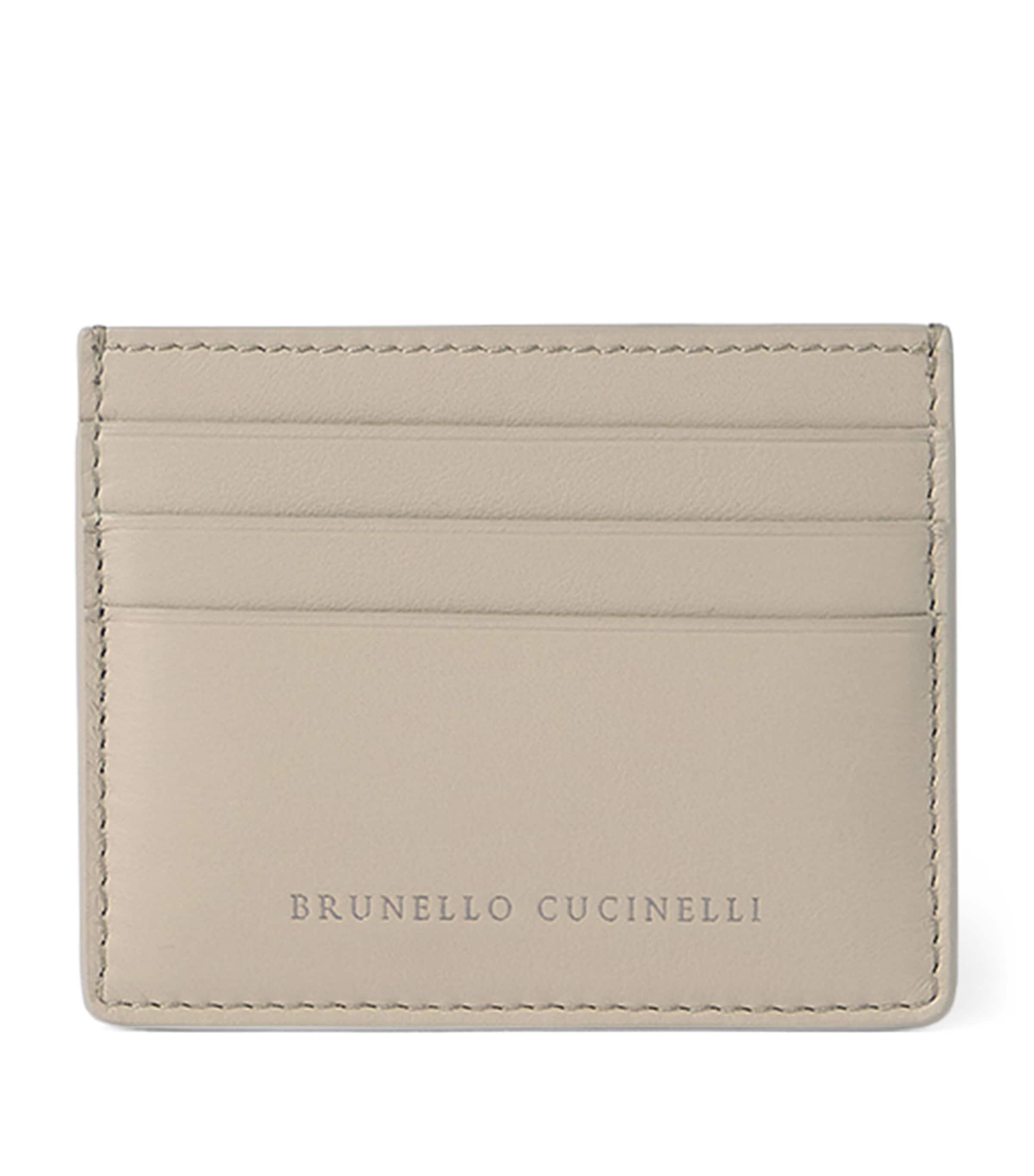 Brunello Cucinelli Leather Logo Card Holder Image 1