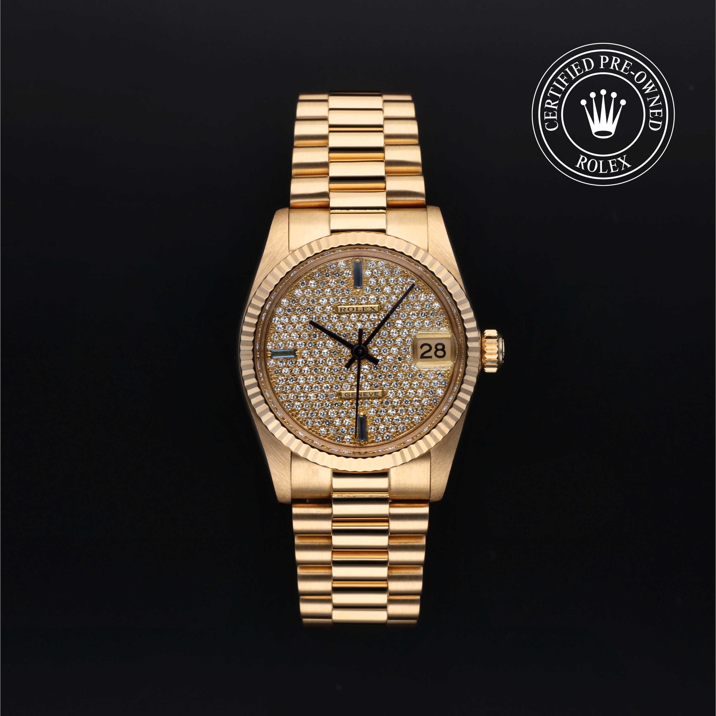 Rolex Certified Pre-Owned Datejust Pave Sapphire Marker