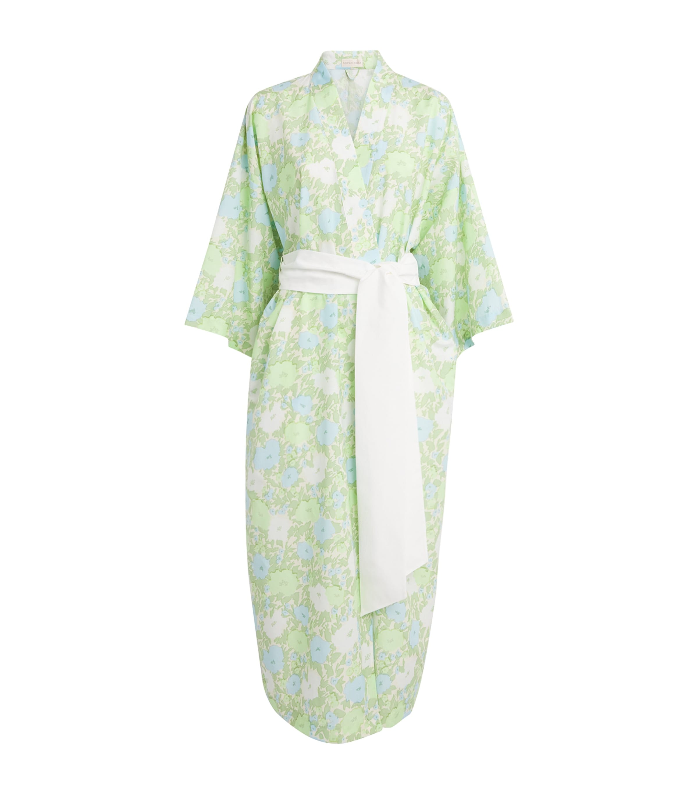 OLIVIA VON HALLE COTTON-SILK HESTER AMAYA ROBE 