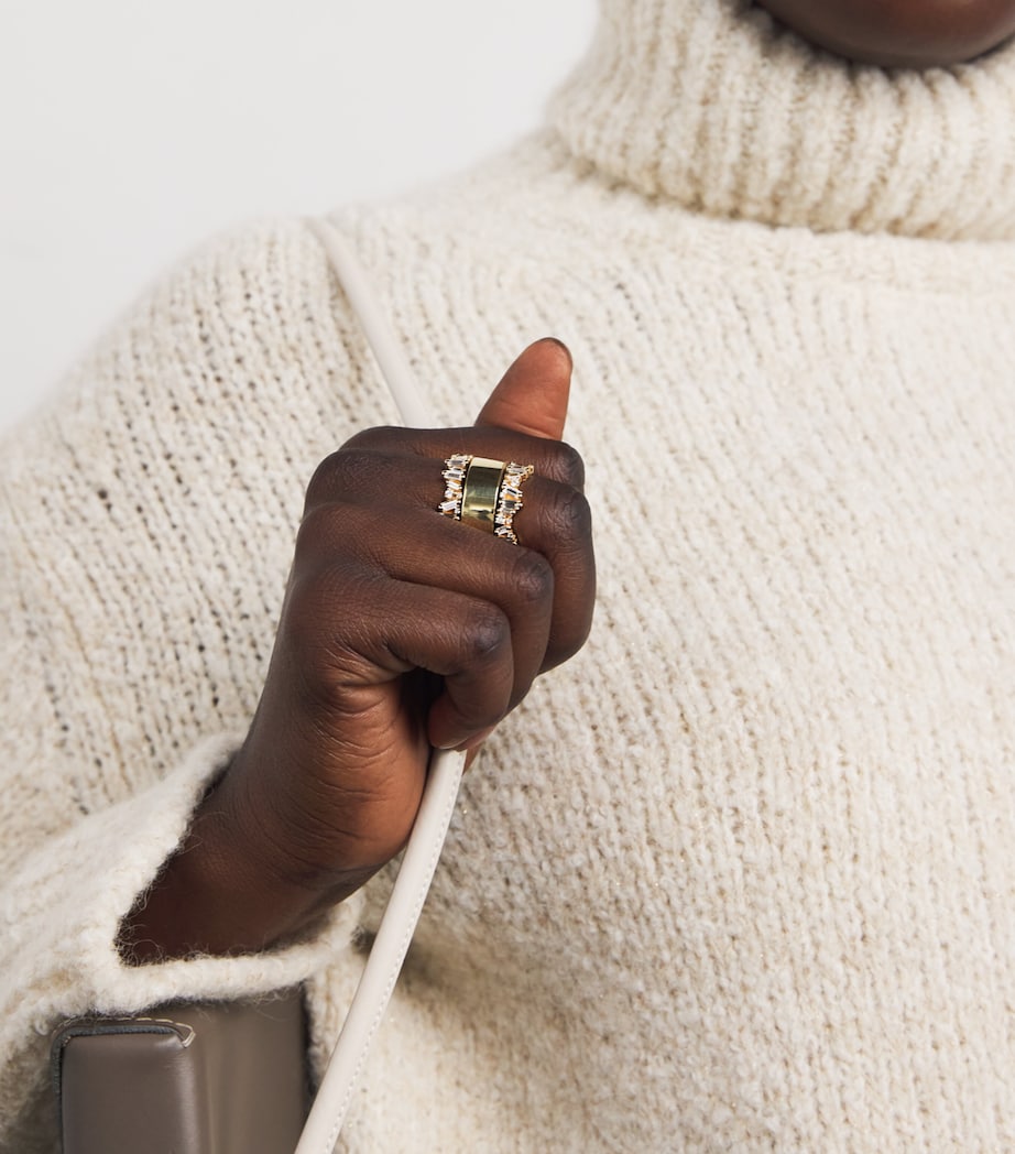 Yellow Gold and Mixed Diamond Tech Ring Jackets (Size 8.5) 18K YG/WD Image 2