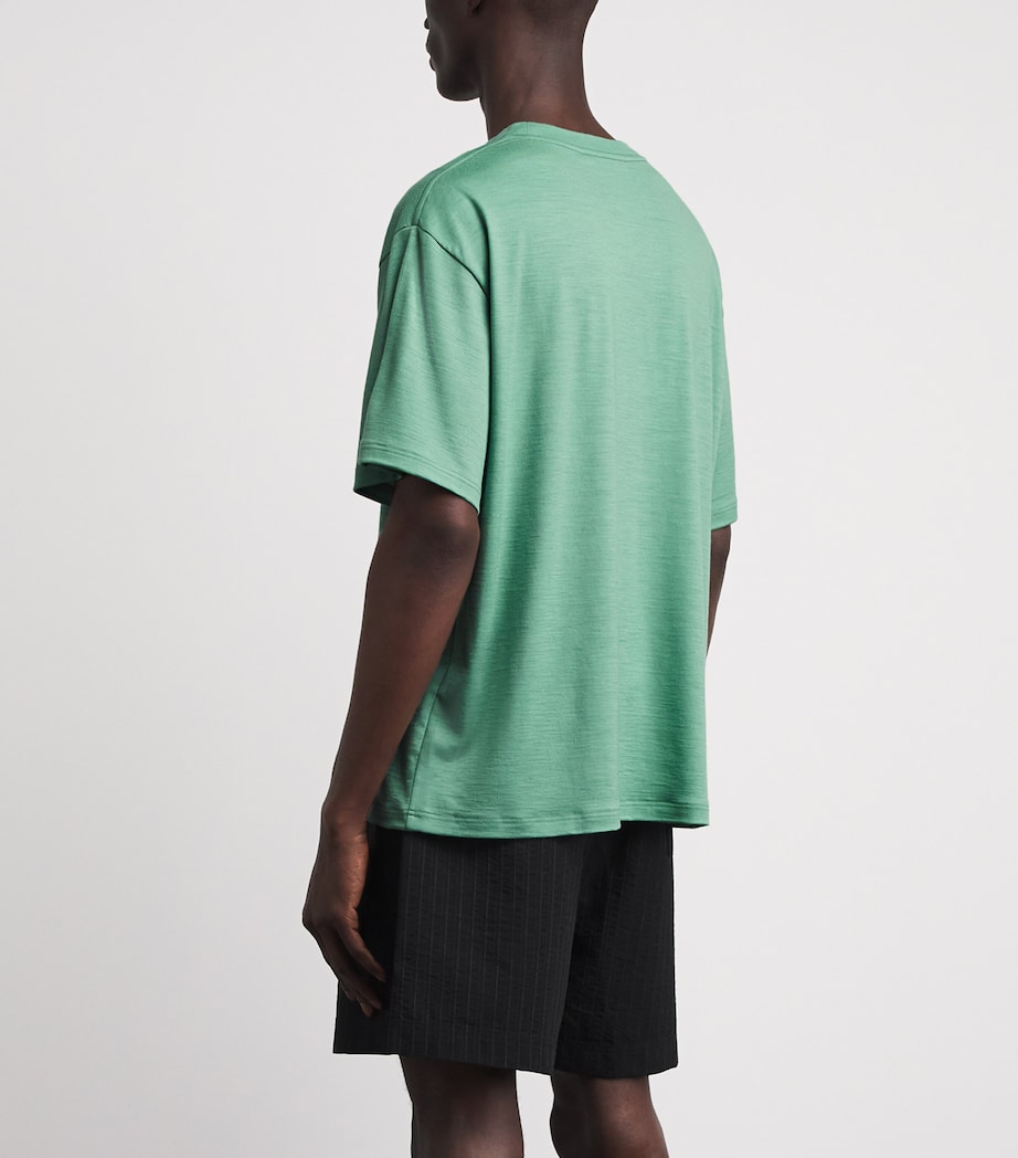 Studio Nicholson Mens Cotton Bric T-Shirt Apple Image 5