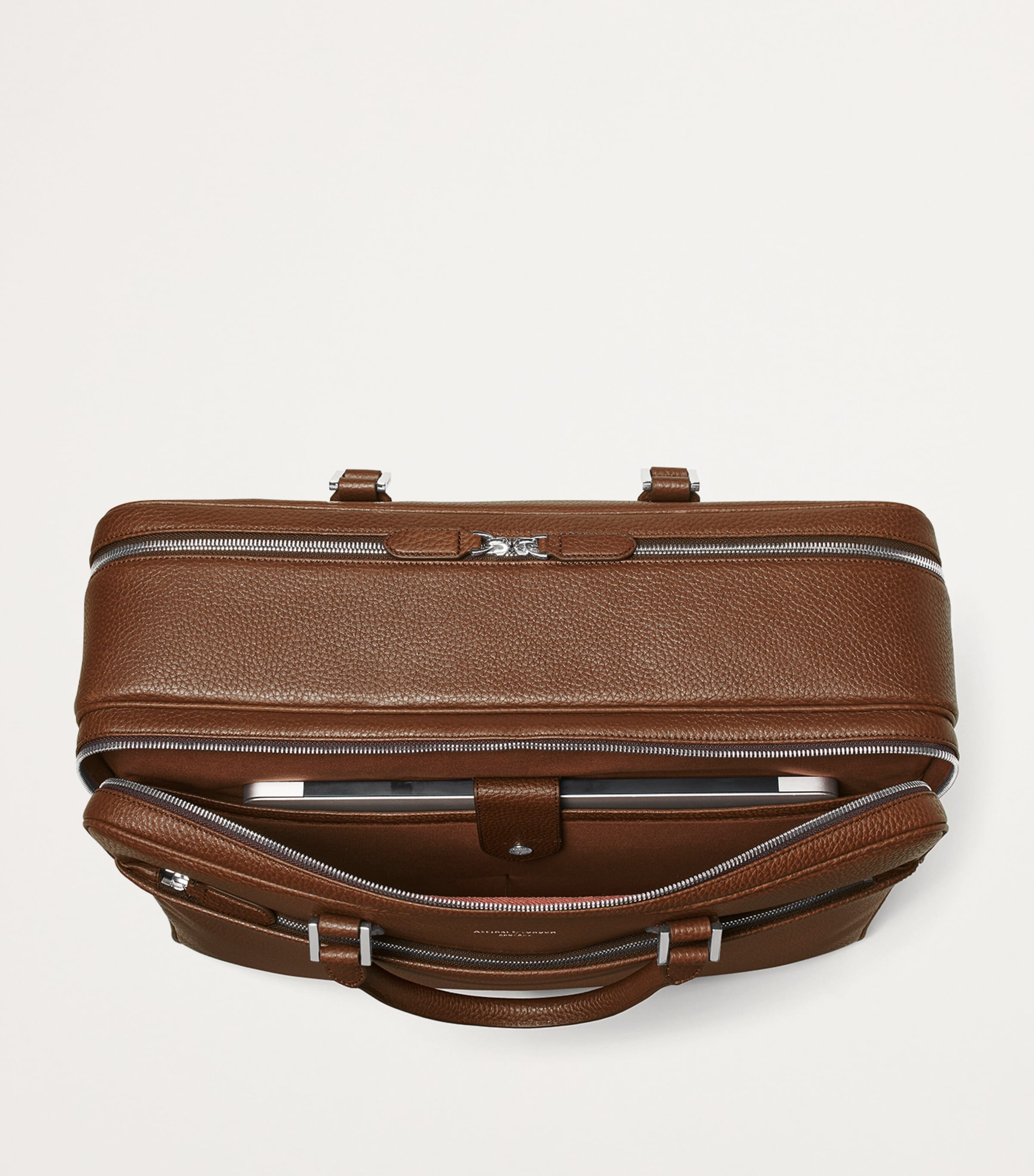 Leather 48 Hour Mount Street Travel Bag TOBACCO Image 6
