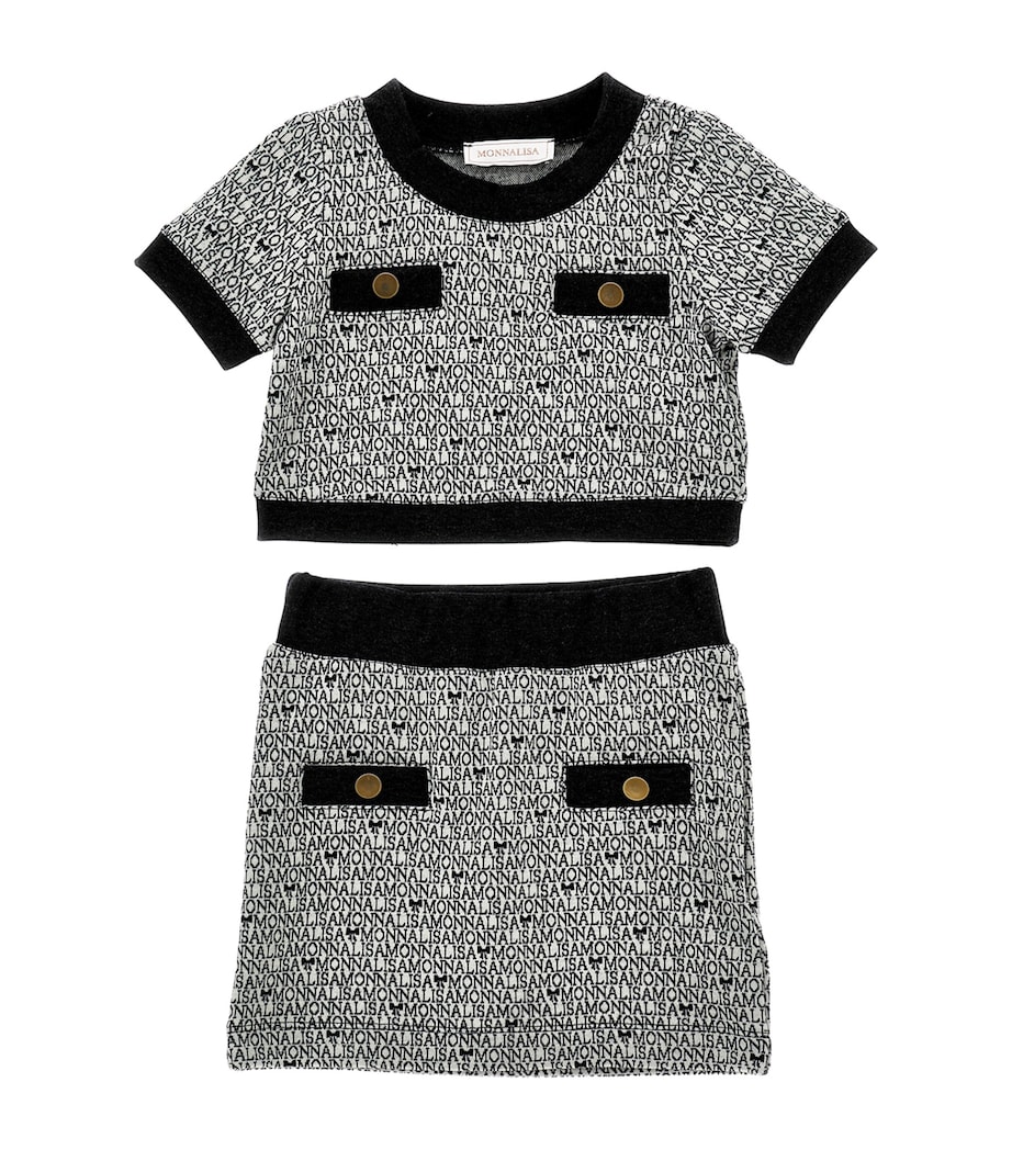 Knitted Monogram Top and Skirt Set (2-12 Years) PANNA+NERO Image 1