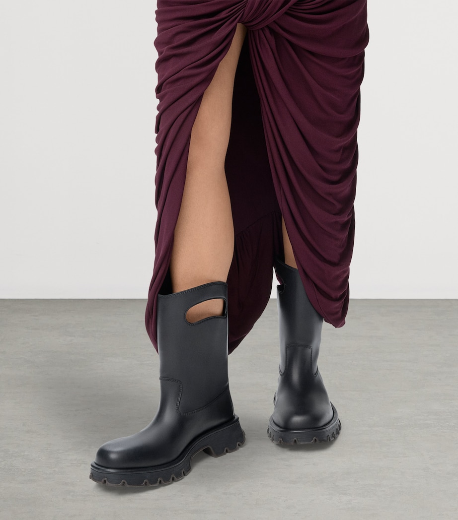 Calfskin Bobby Handle Boots 45 BLACK Image 2