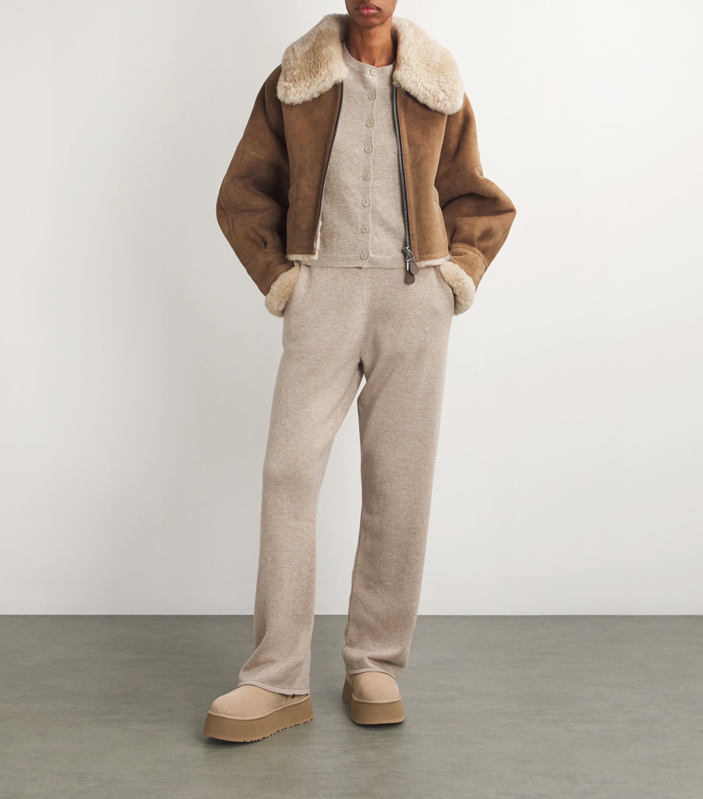 Classic Dipper Platform Boots 45 BEIGE Image 5