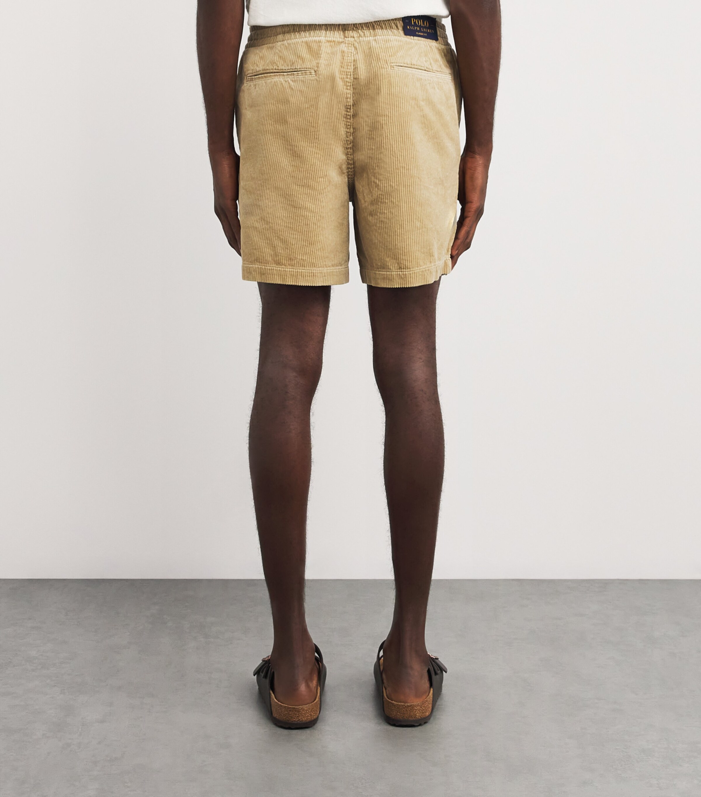 Polo Ralph Lauren Mens Cotton Corduroy Polo Prepster Shorts Beige Image 4