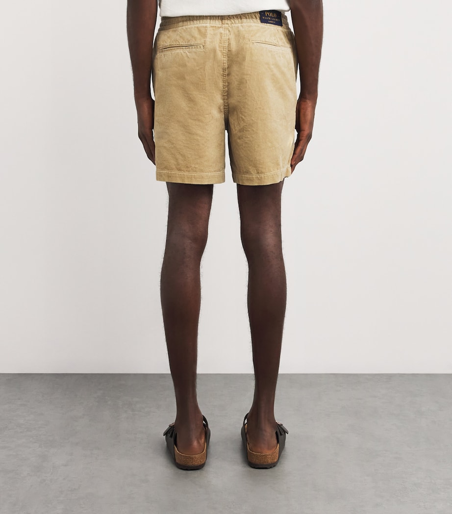 Cotton Corduroy Polo Prepster Shorts BEIGE Image 4