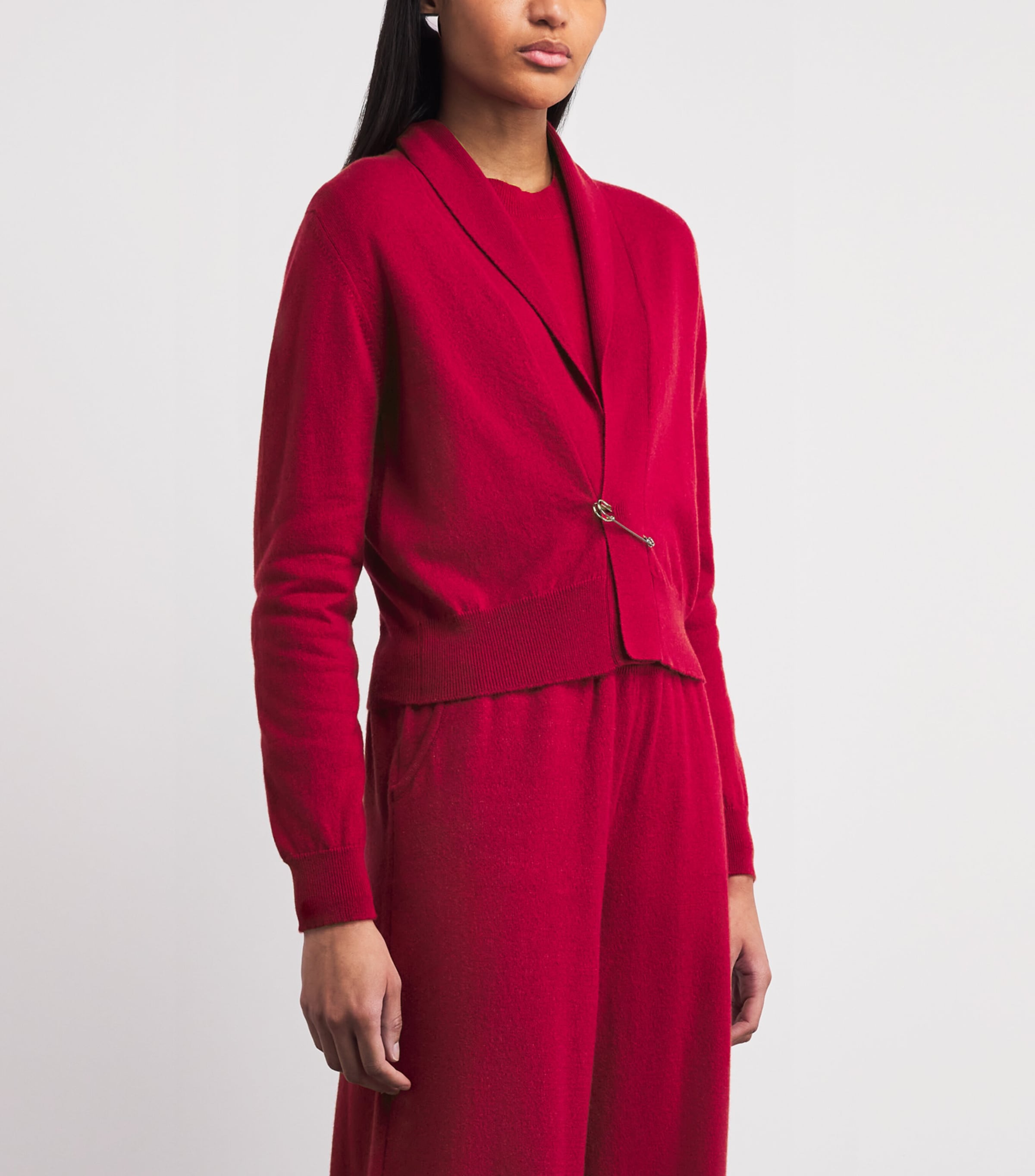 Johnstons Of Elgin Womens Cashmere Crathie Cardigan Claret Image 4