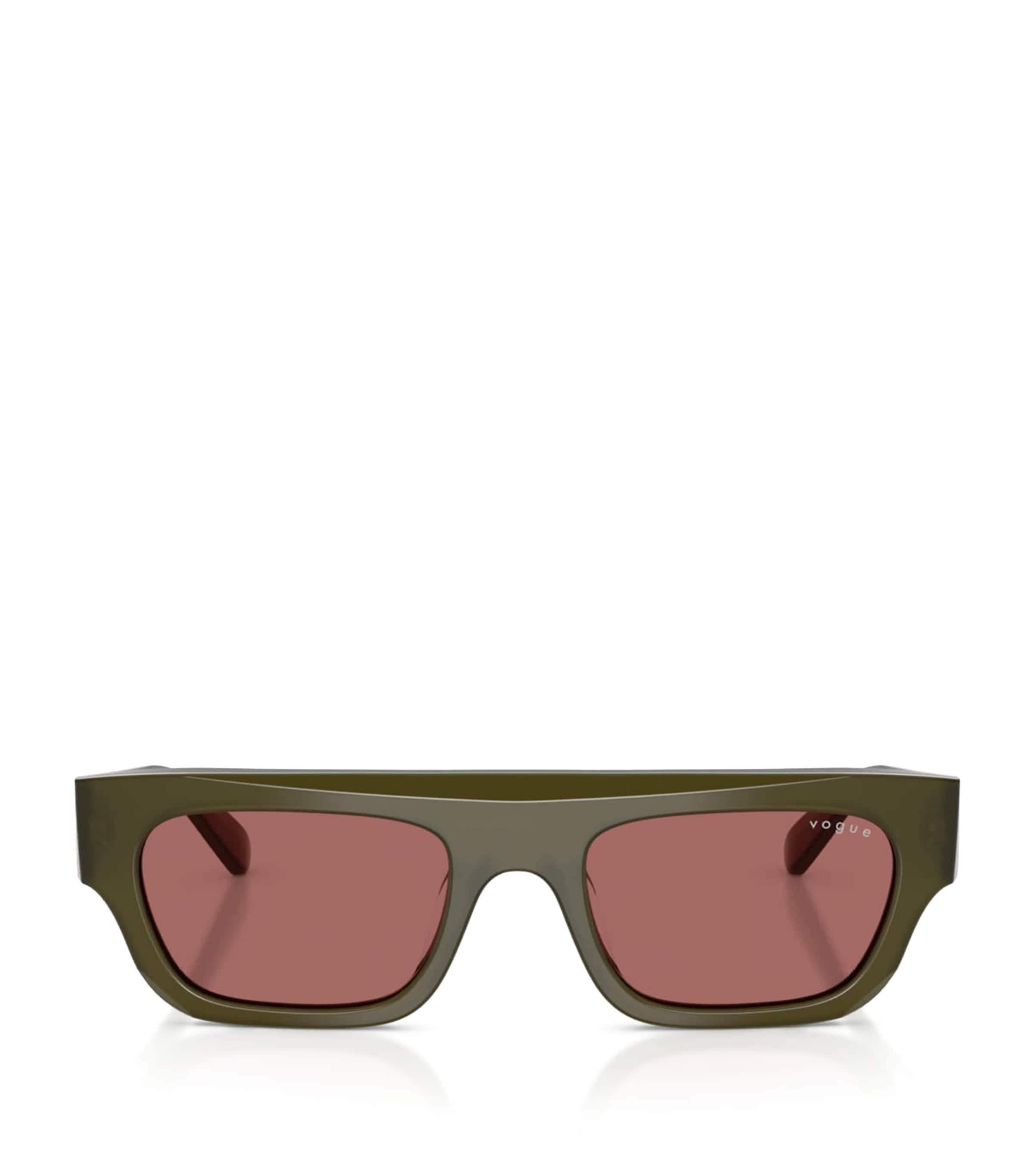 Vogue Rectangular Sunglasses Green Image 1