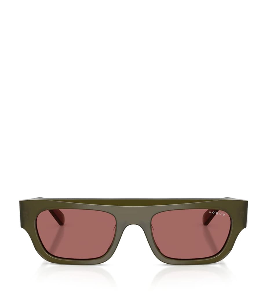 Vogue Rectangular Sunglasses Green Image 1