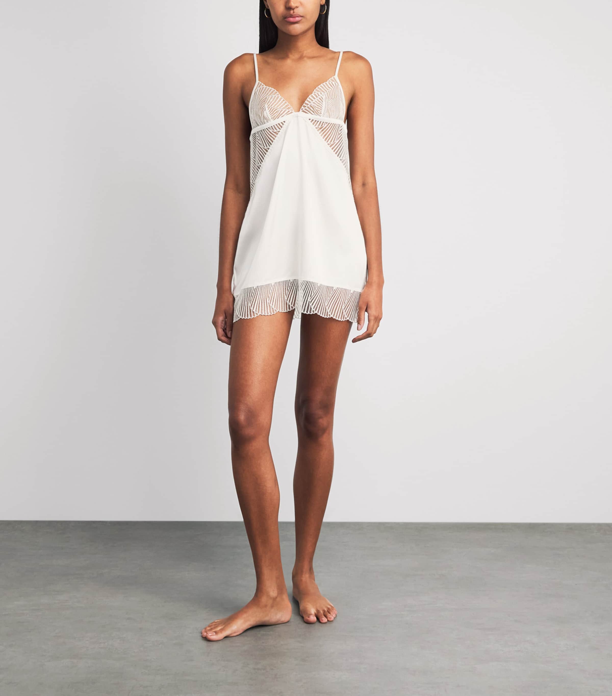 Coco De Mer Womens Athena Slip Dress Ivory Image 2