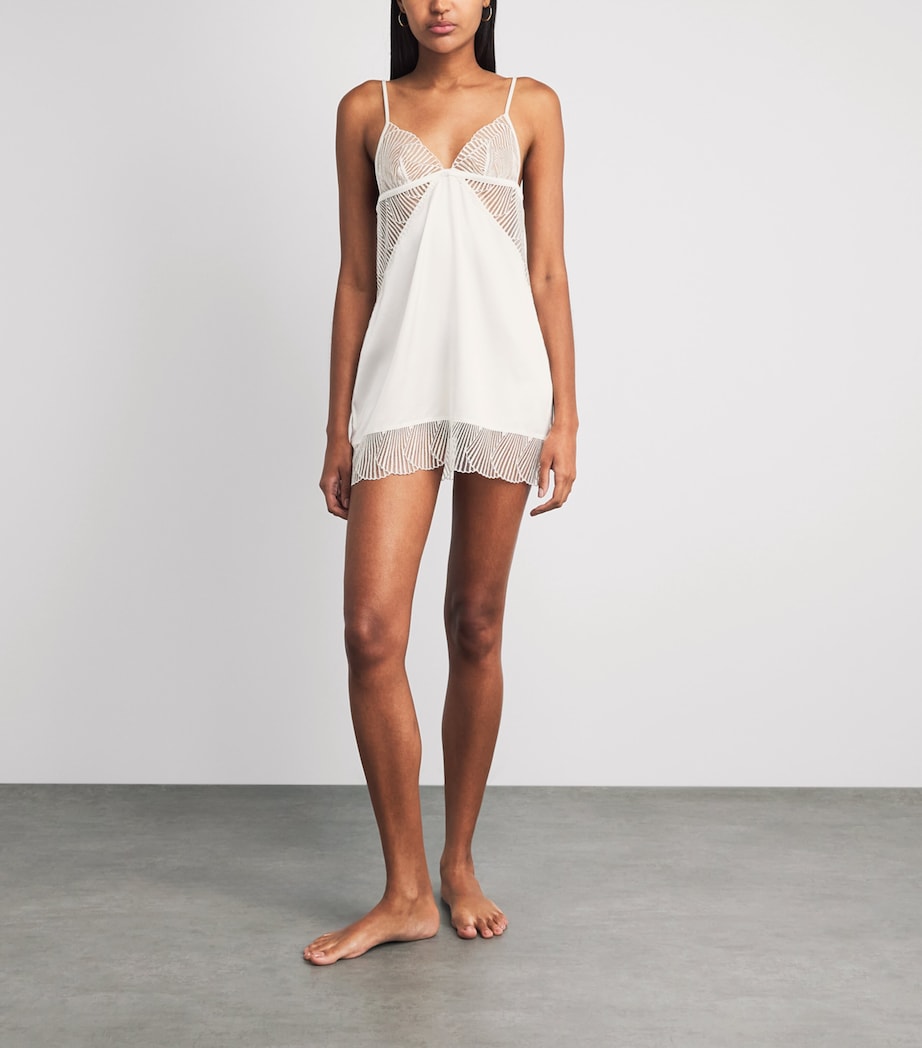 Coco De Mer Womens Athena Slip Dress Ivory Image 2