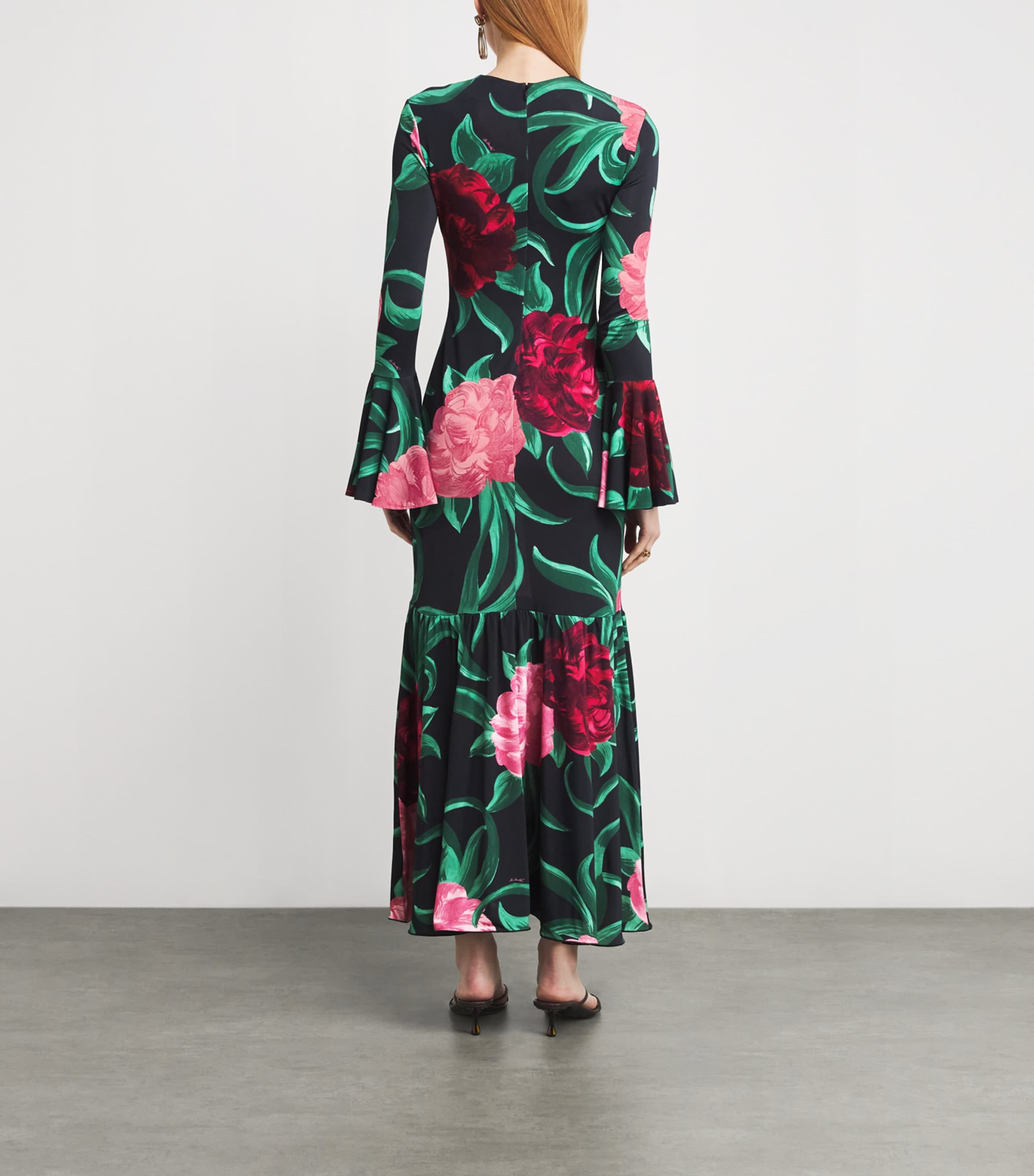 Alba Flared Maxi Dress BL01PEONY Image 3