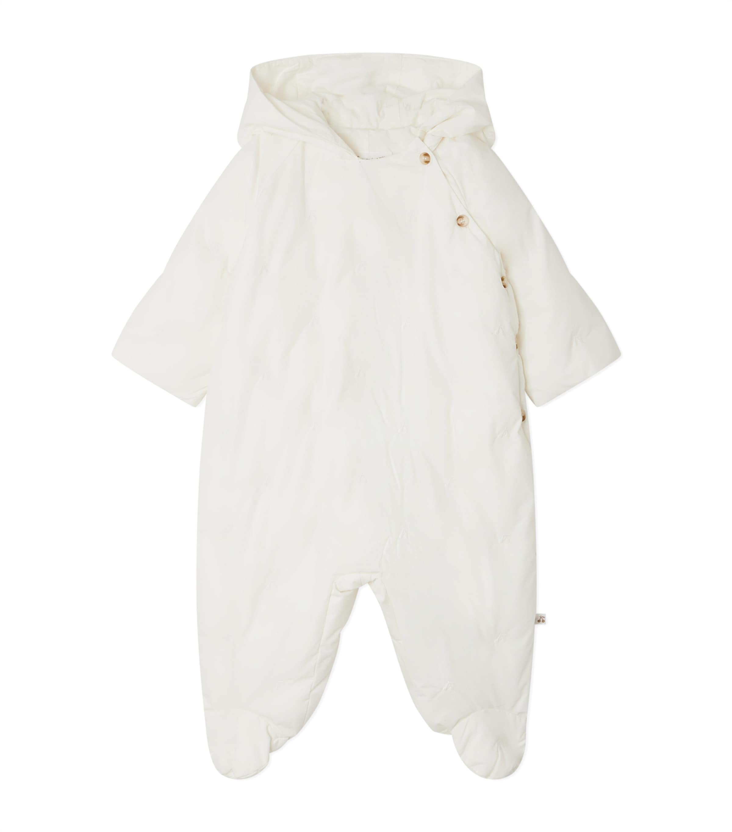 Bonpoint Organic Cotton Carmelo Snowsuit In Neutral