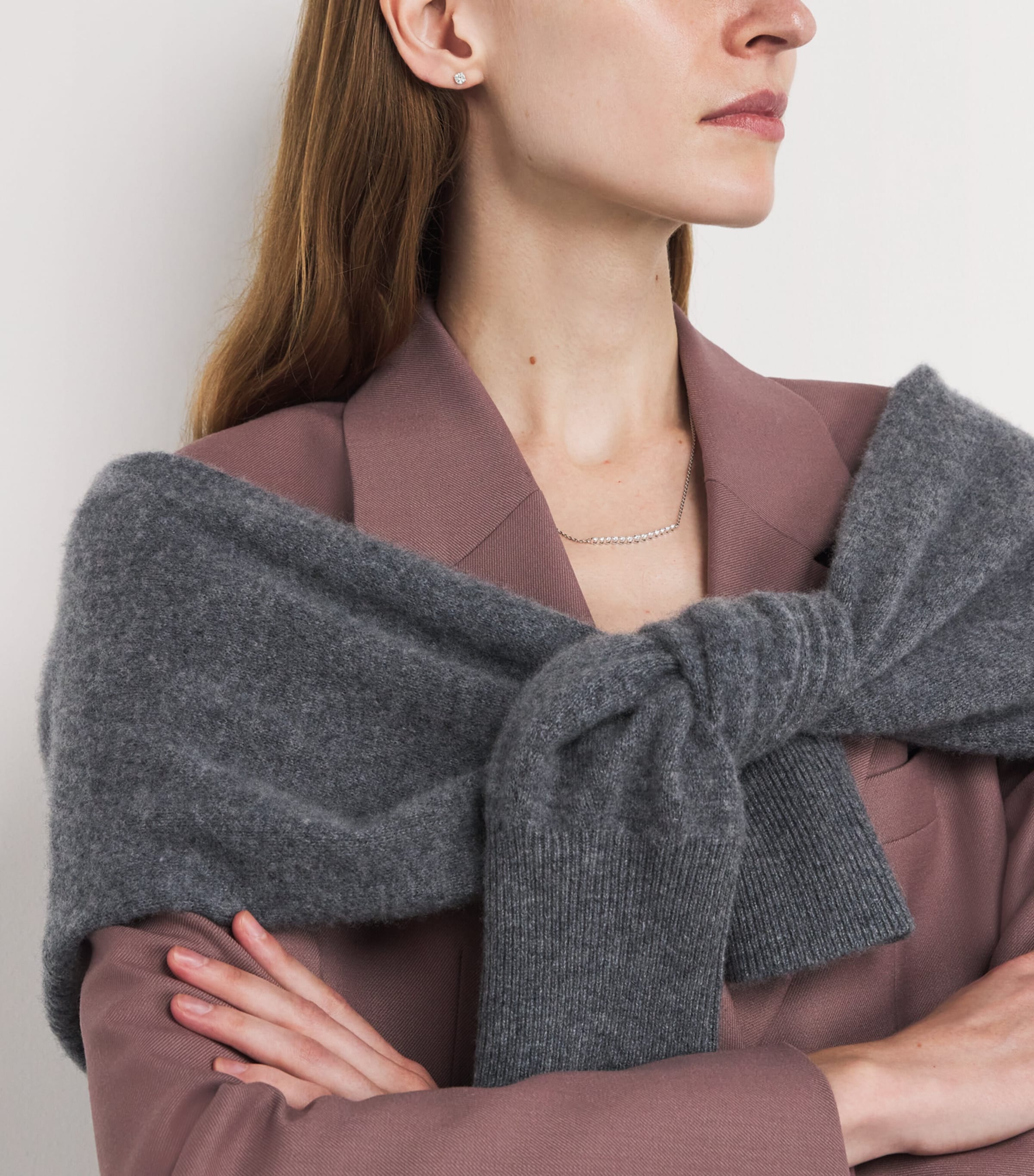 White Gold and Diamond Stud Earrings (0.50ctw) WHITE GOLD Image 4