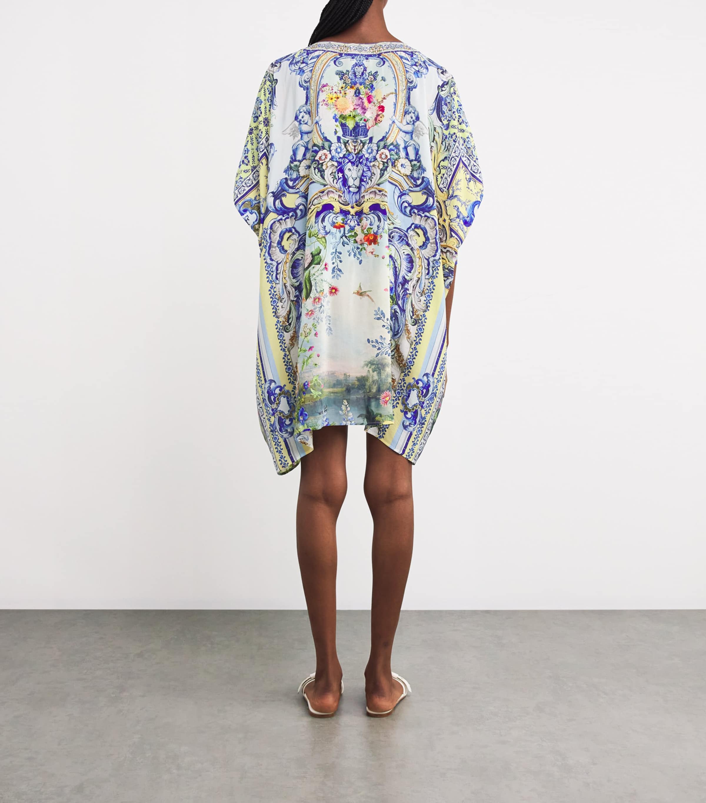 【CAMILLA】embellished プリント silk-organza kaftan Camilla Silk Printed Short Kaftan | Harrods US