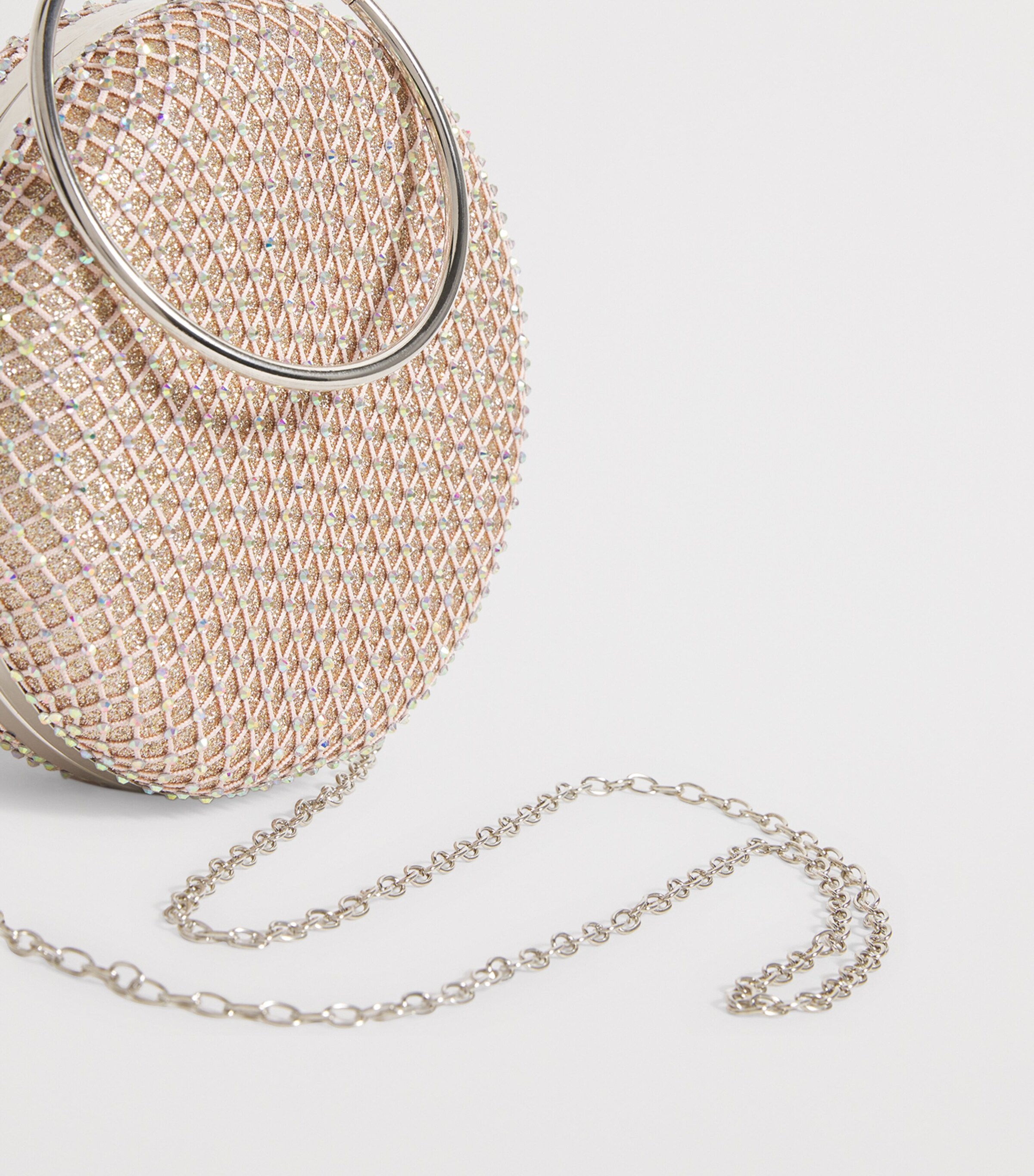 David Charles Diamond Oval Shoulder Bag Xpink Image 4