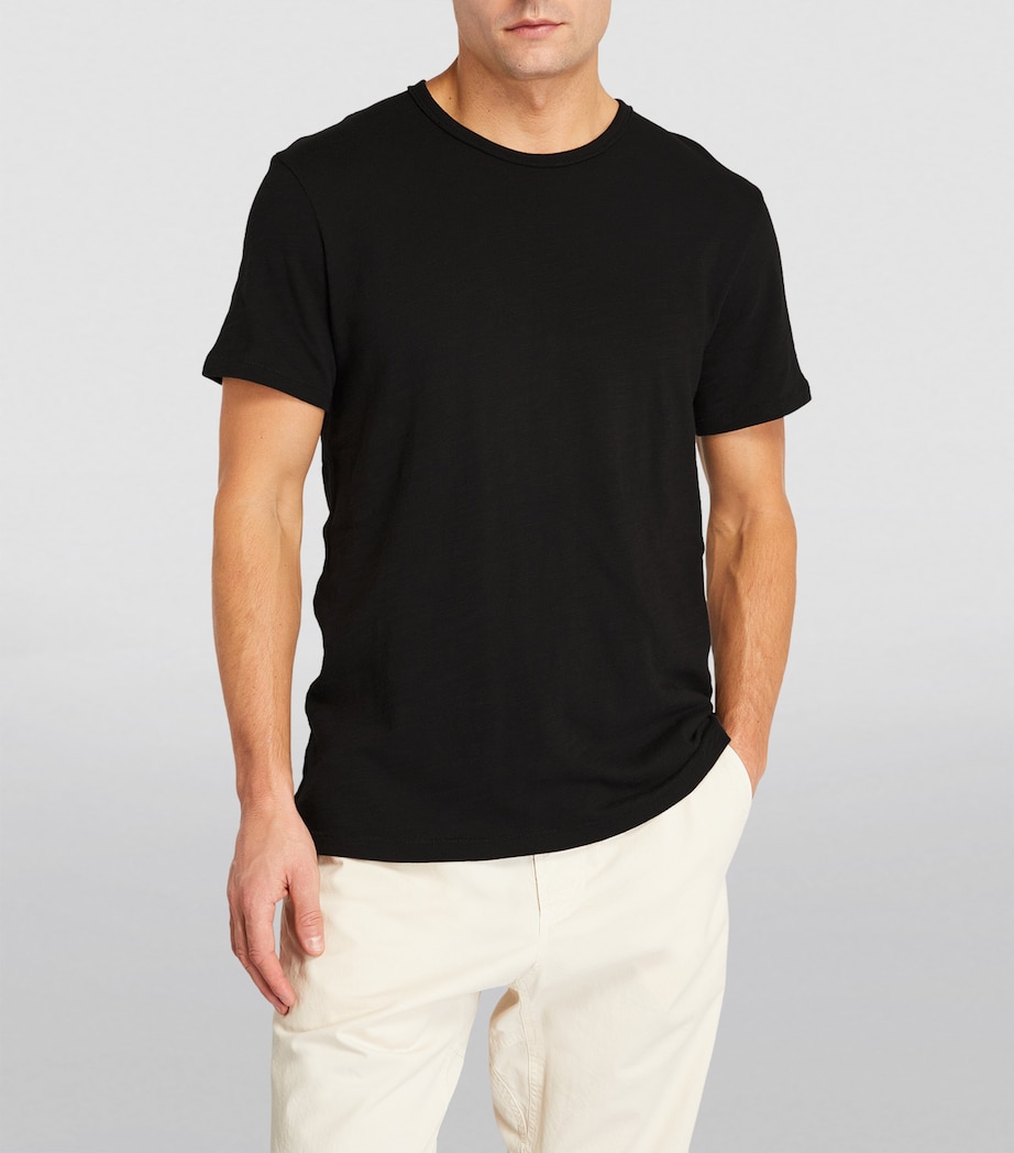Cotton Crew-Neck T-Shirt JET BLACK Image 3