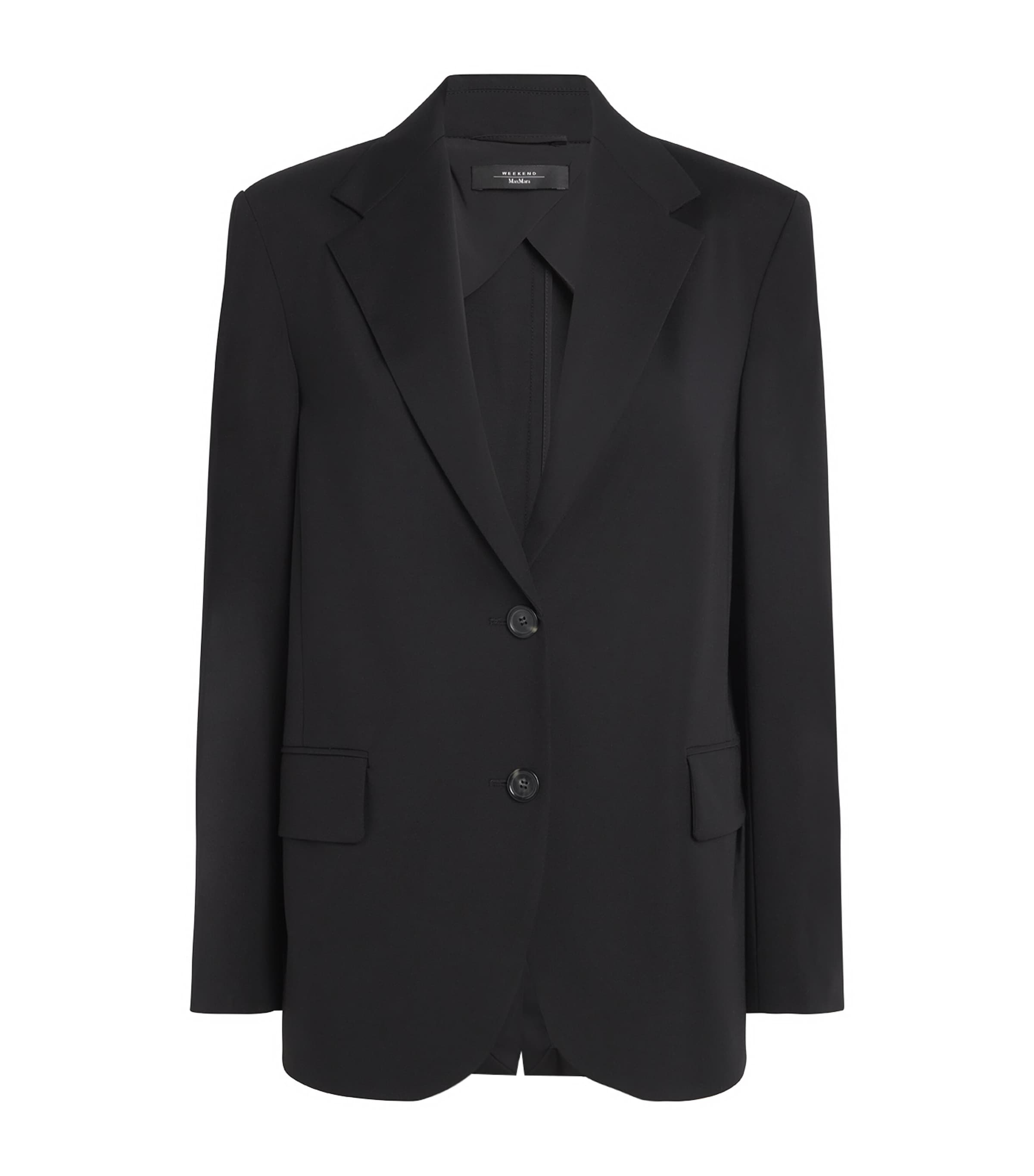 Weekend Max Mara Jersey Single-breasted Blazer In Black