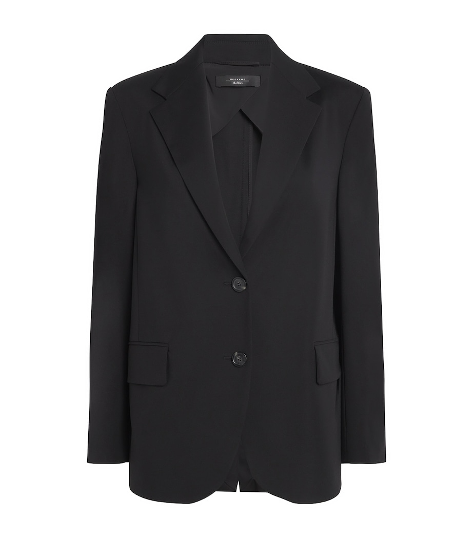 Jersey Single-Breasted Blazer BLACK Image 1