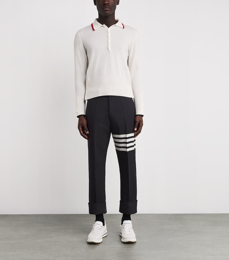 Wool Backstrap Tailored Trousers NAVY Image 2