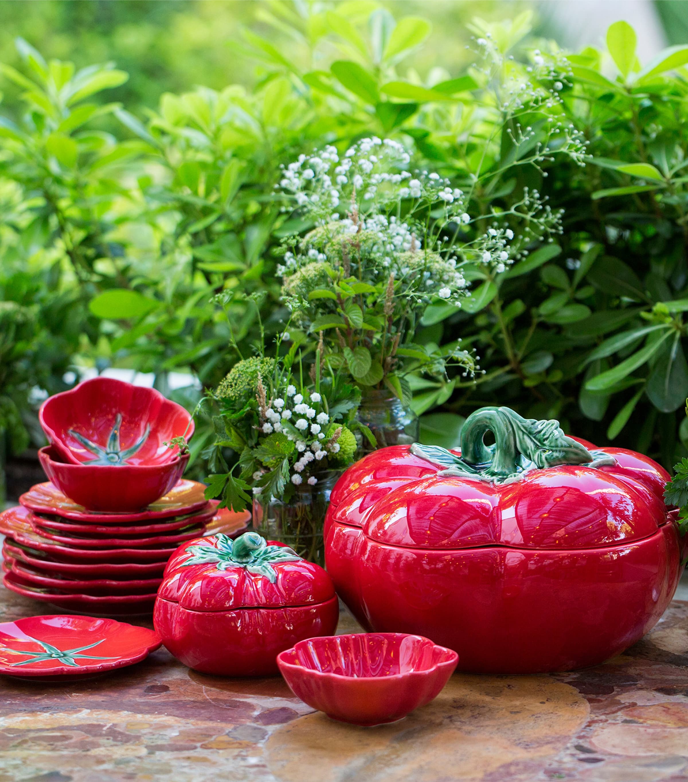 Lidded Tomato Bowl (15.5cm) RED Image 2