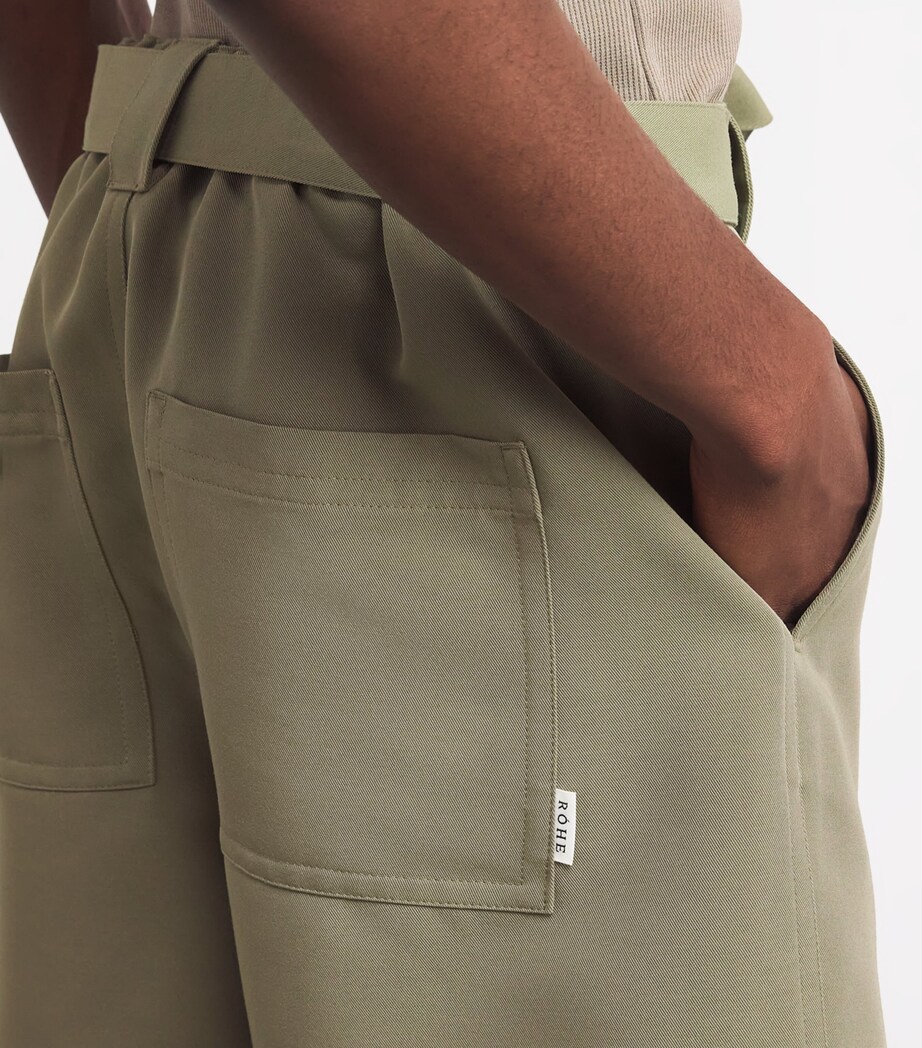 Cotton Utility Shorts 343 SAGE Image 6