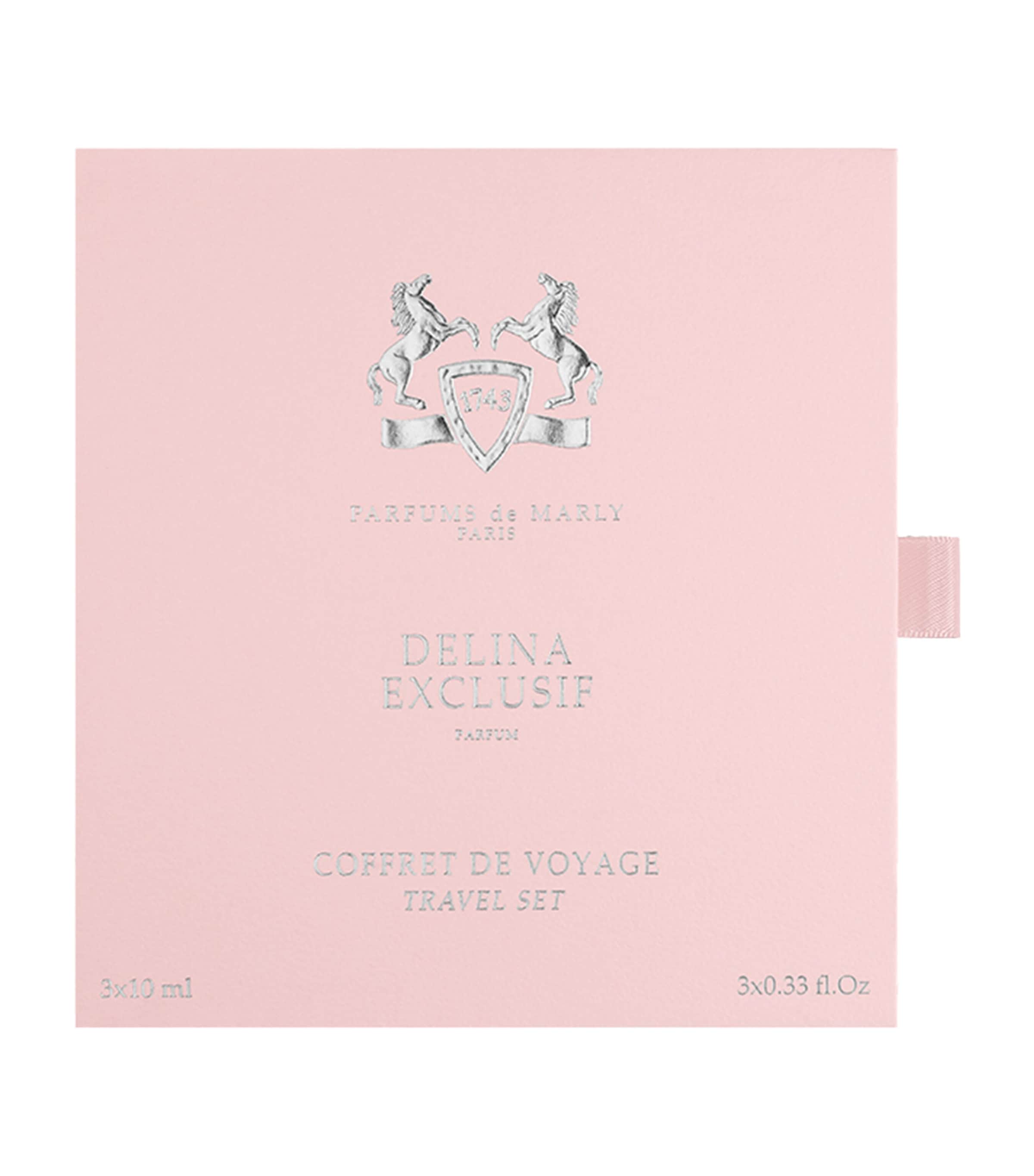 Parfums de Marly Delina Exclusif Eau De Parfum Sprays and Case Travel Set (3 x 10ml) | Perfume | Womens Perfume | Beauty Gift Sets | Perfume Gift Sets | Womens | Designers | Parfums De Marly Parfums de Marly Delina Exclusif Eau De Parfum Sprays and Case Travel Set (3 x 10ml) | Perfume | Womens Perfume | Beauty Gift Sets | Perfume Gift Sets | Womens | Designers | Parfums De Marly
