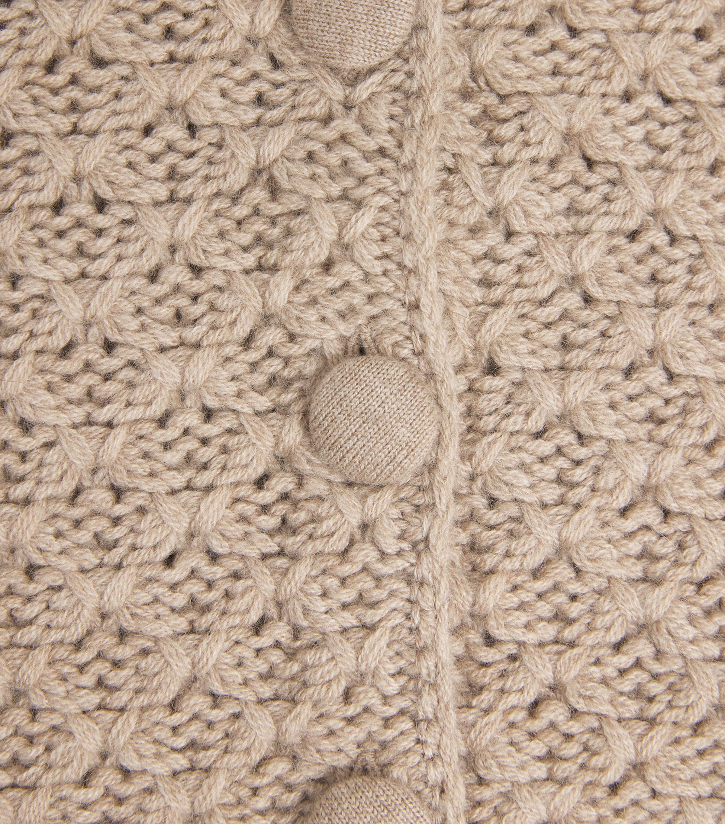 Wool-Cashmere Marlowe Cardigan TAUPE Image 5